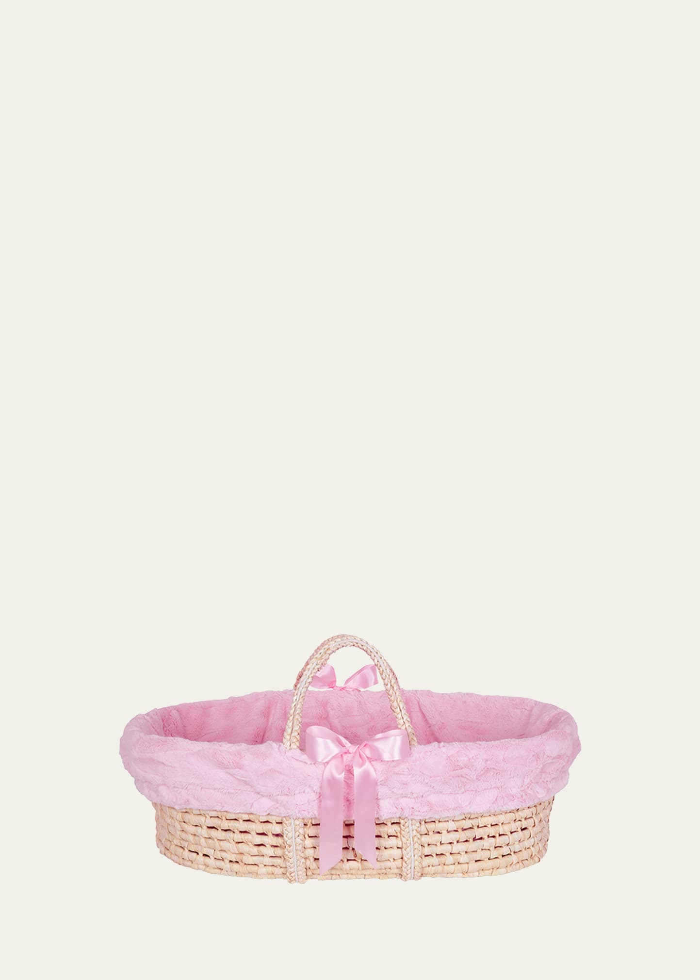 Pink Receiving Blanket And Basket Set