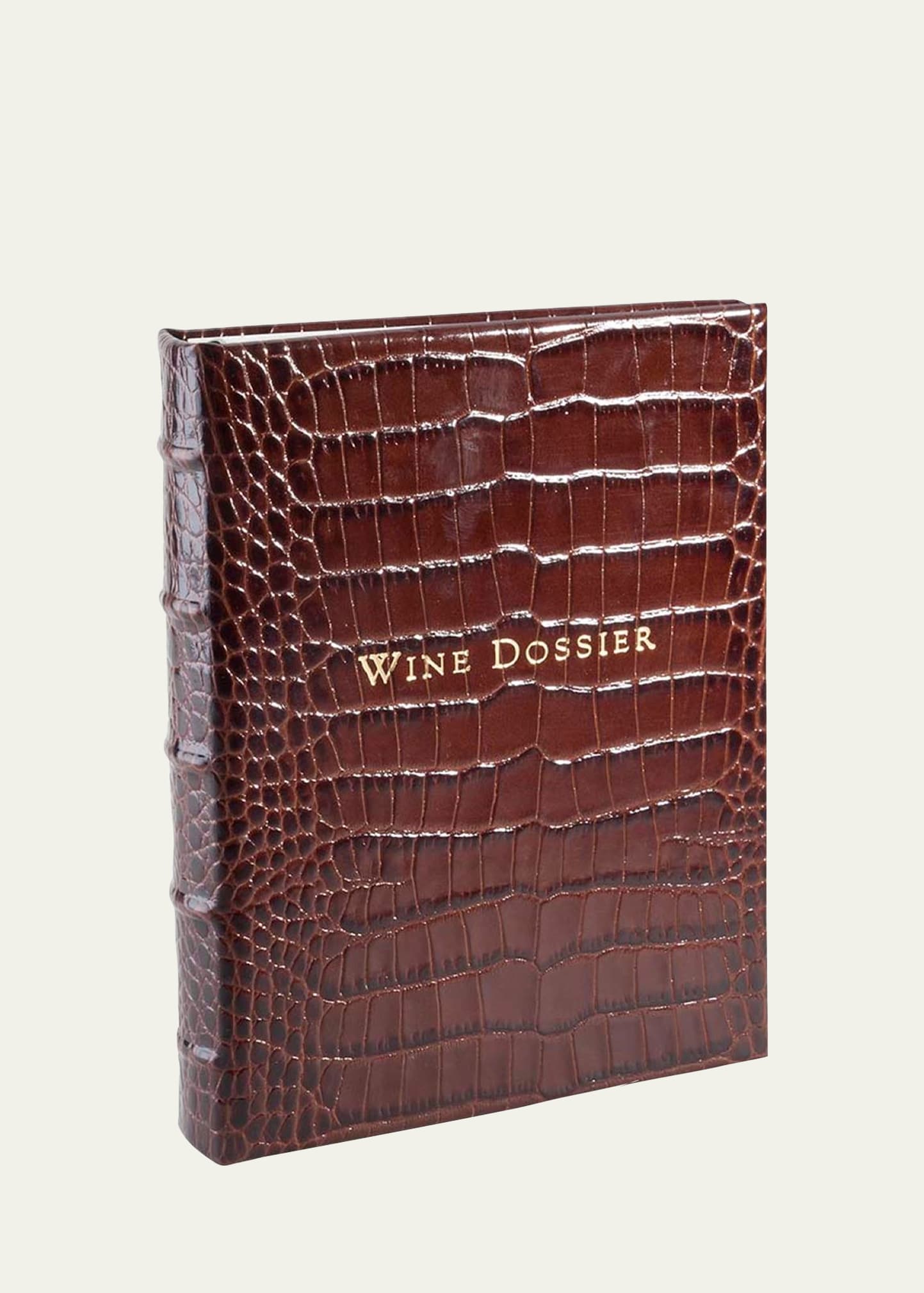 Wine Tabbed Leather Dossier