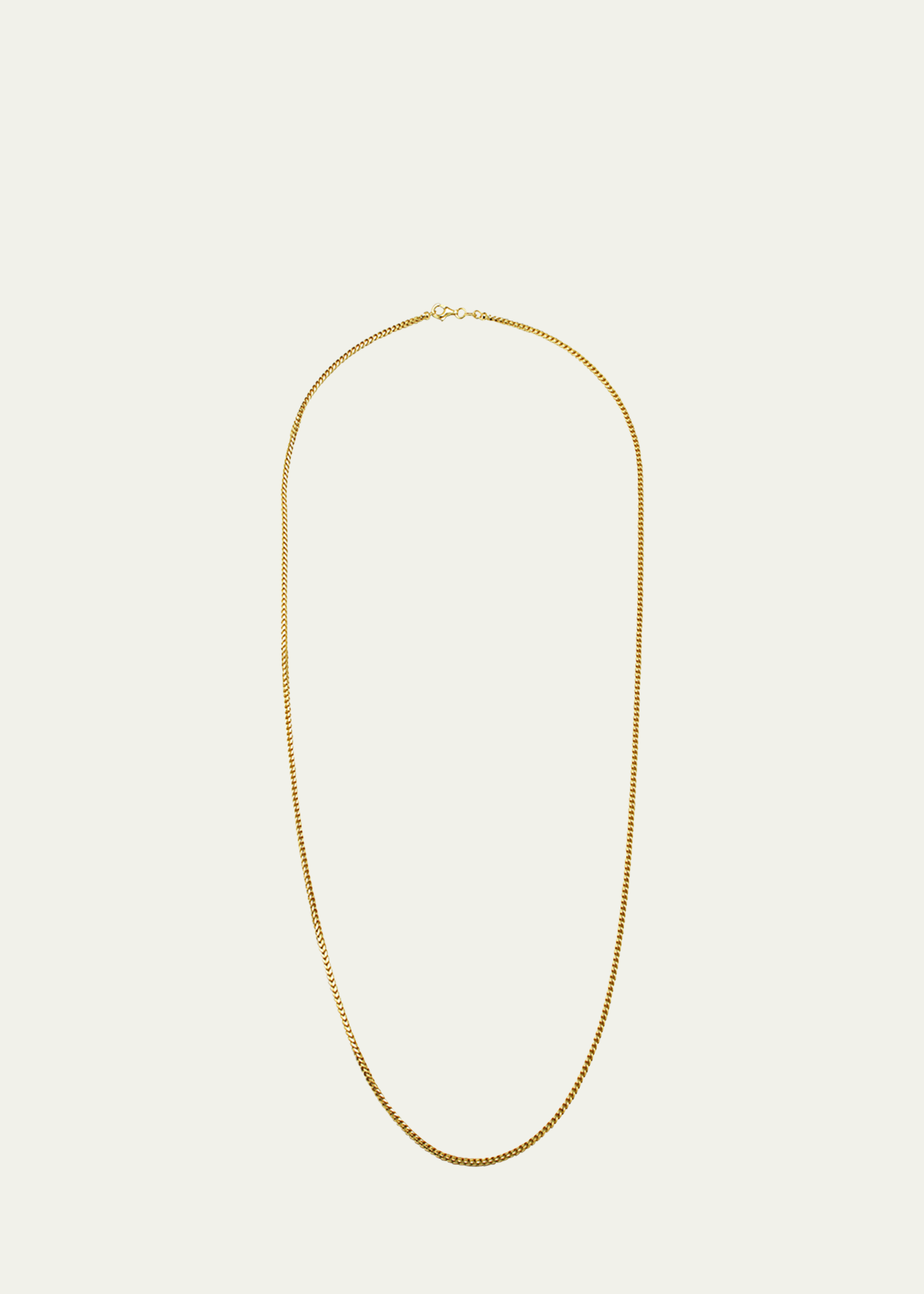 Men's 14K Yellow Gold Small Franco Chain Necklace, 26"L