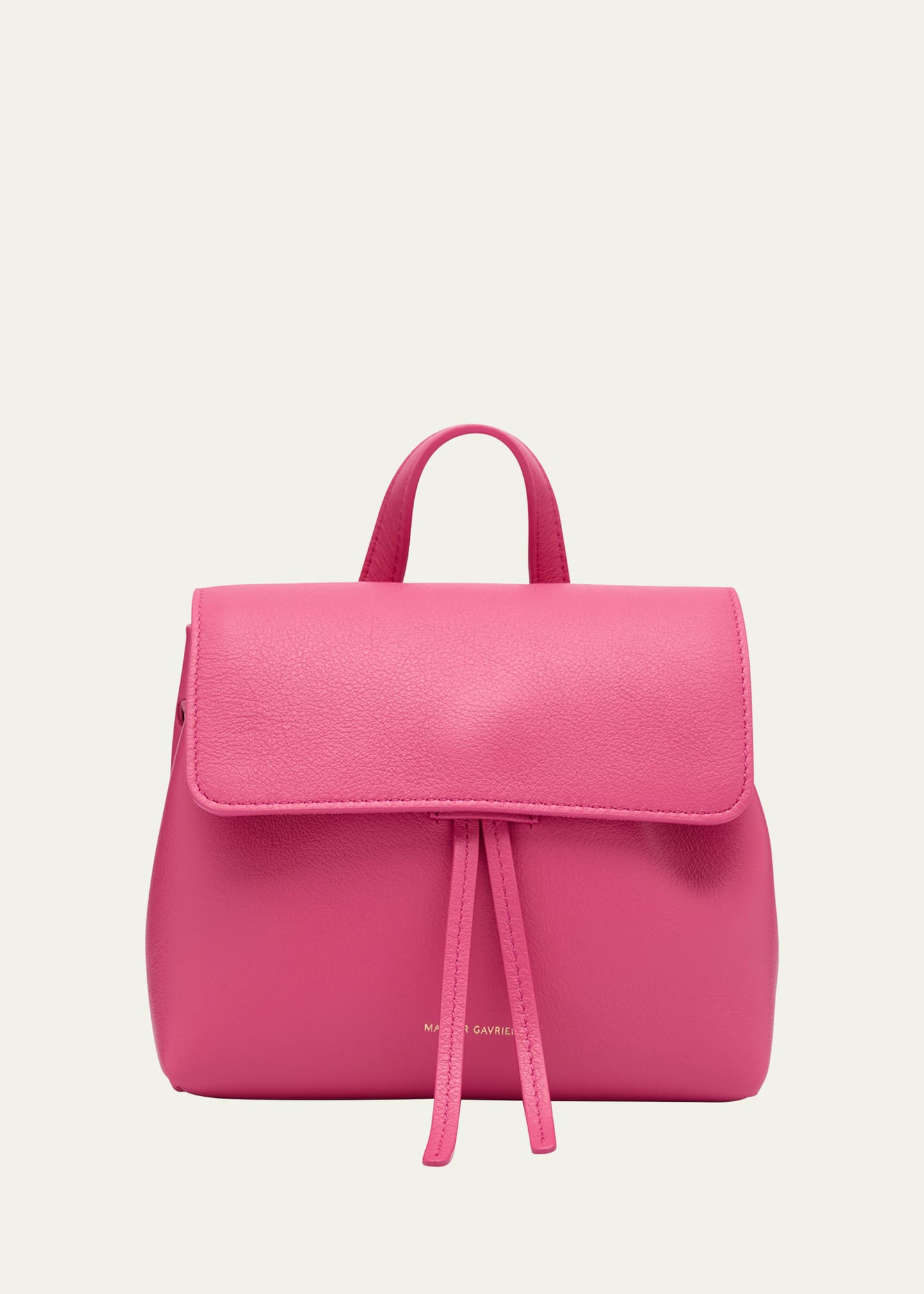 Shop Mansur Gavriel Lady Mini Soft Leather Messenger Bag In Dolly