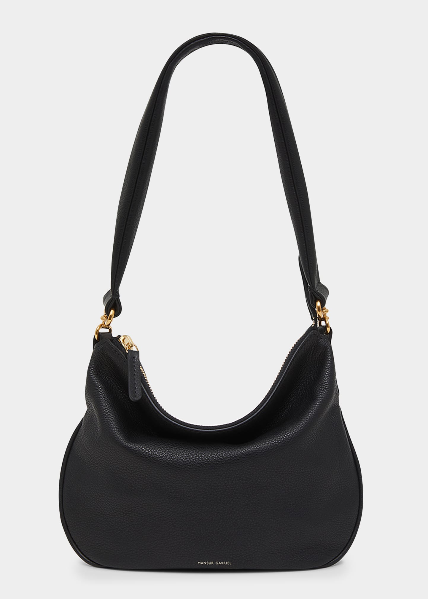 Mansur Gavriel Mini Swing Zip Shoulder Bag In Black