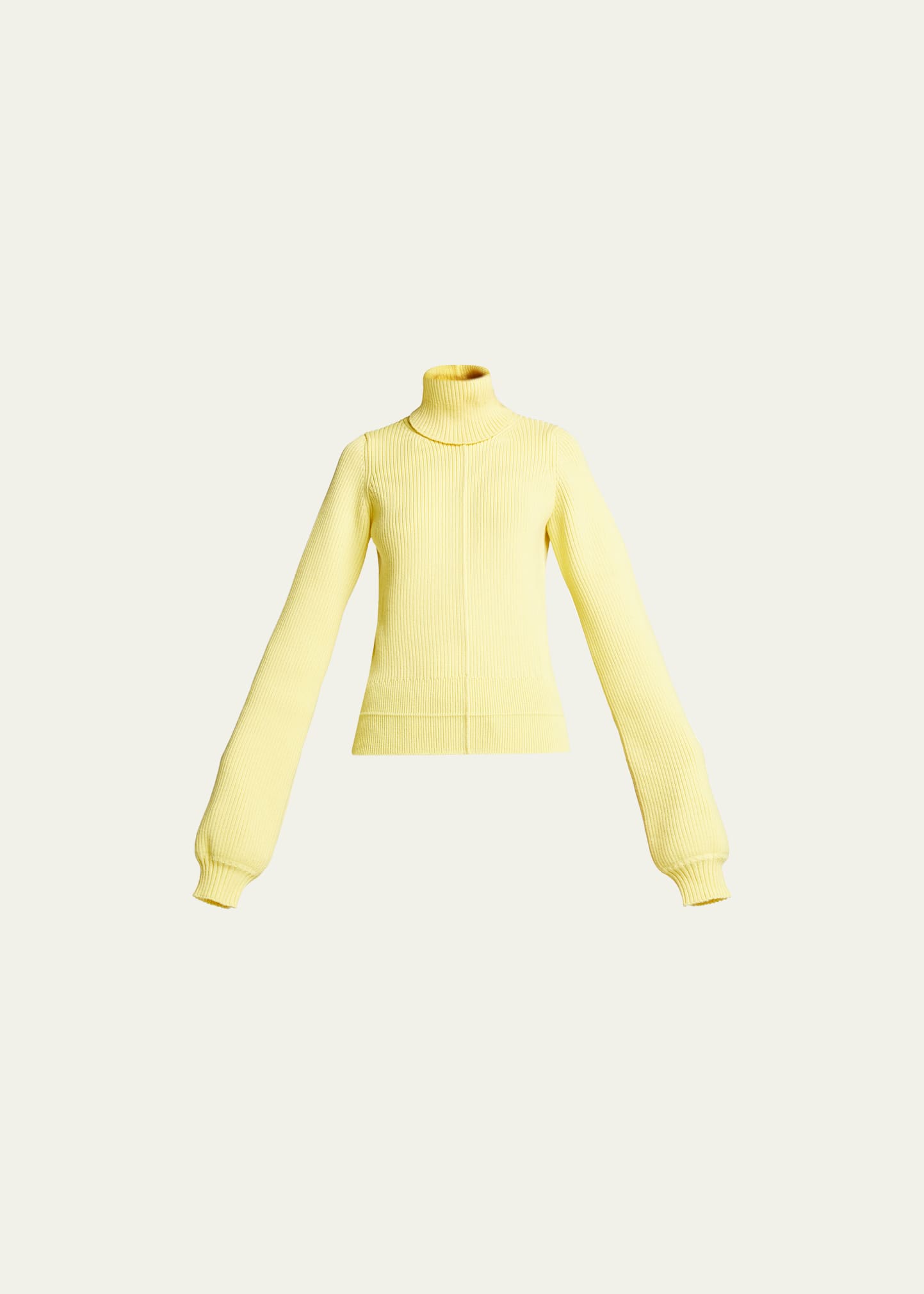 Marc Jacobs Ribbed Wool Turtleneck Sweater, Yellow