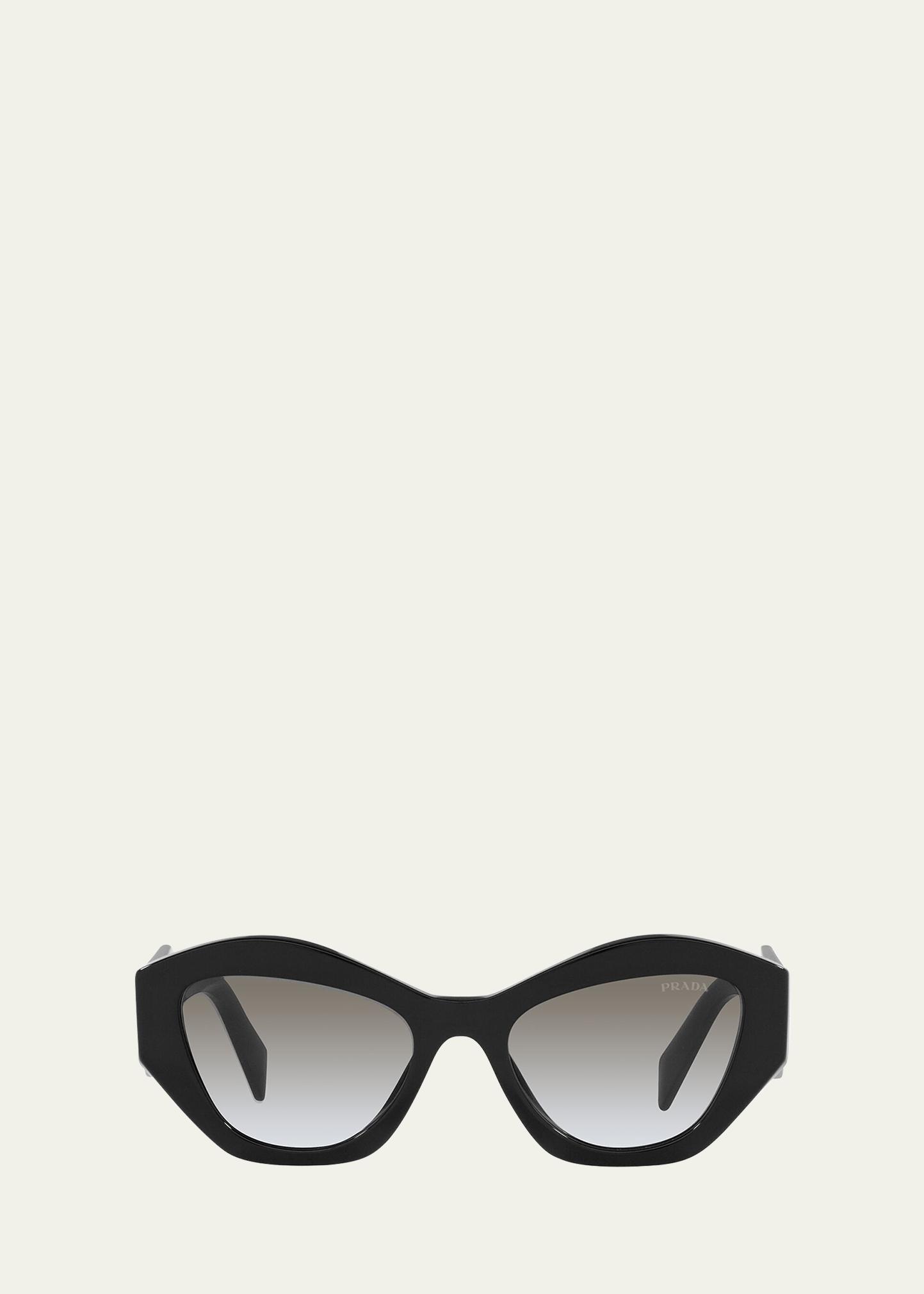 Prada 53mm Gradient Irregular Sunglasses in Honey Havana 