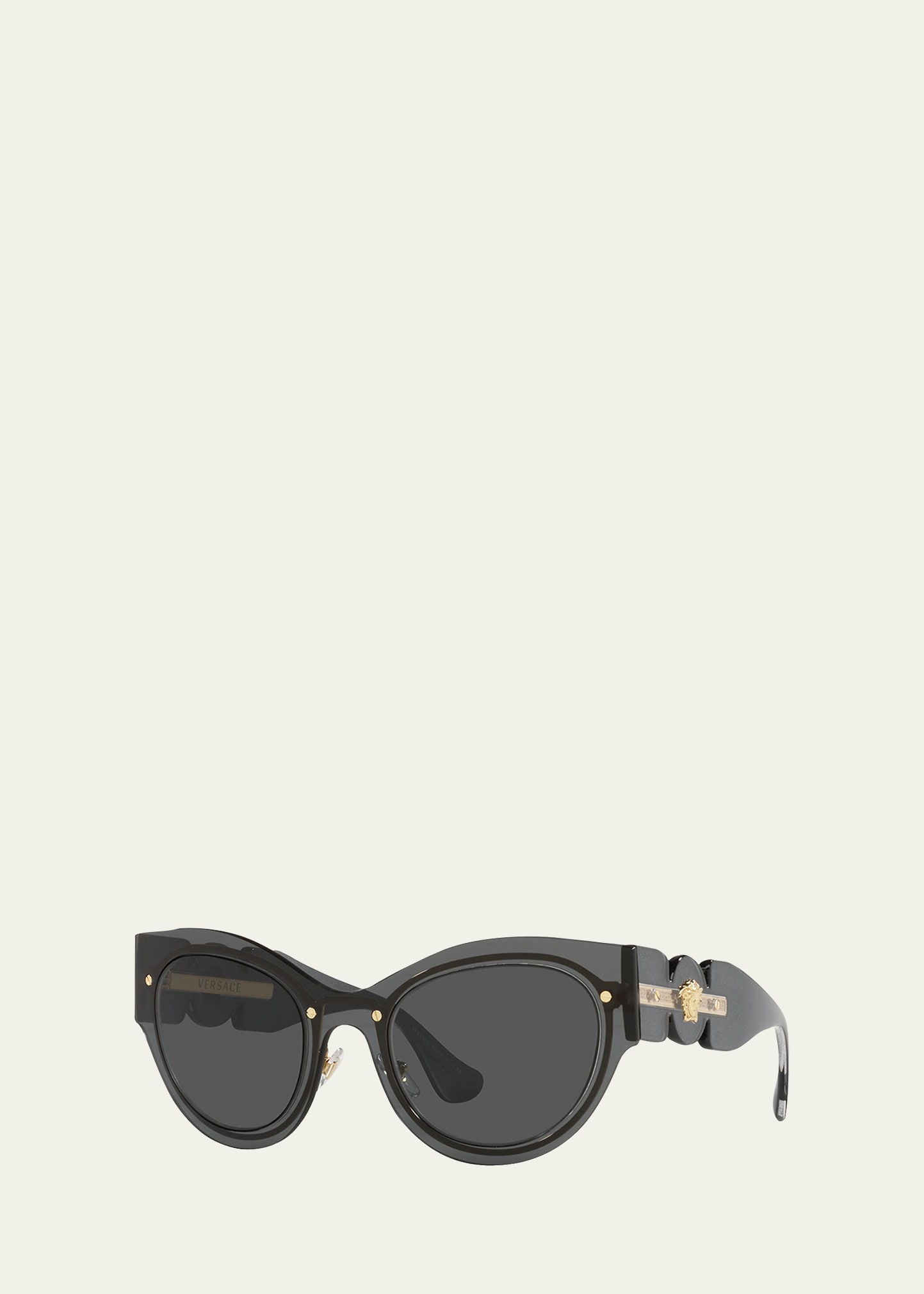 Versace Medusa Metal Cat-eye Sunglasses In Trans Gr