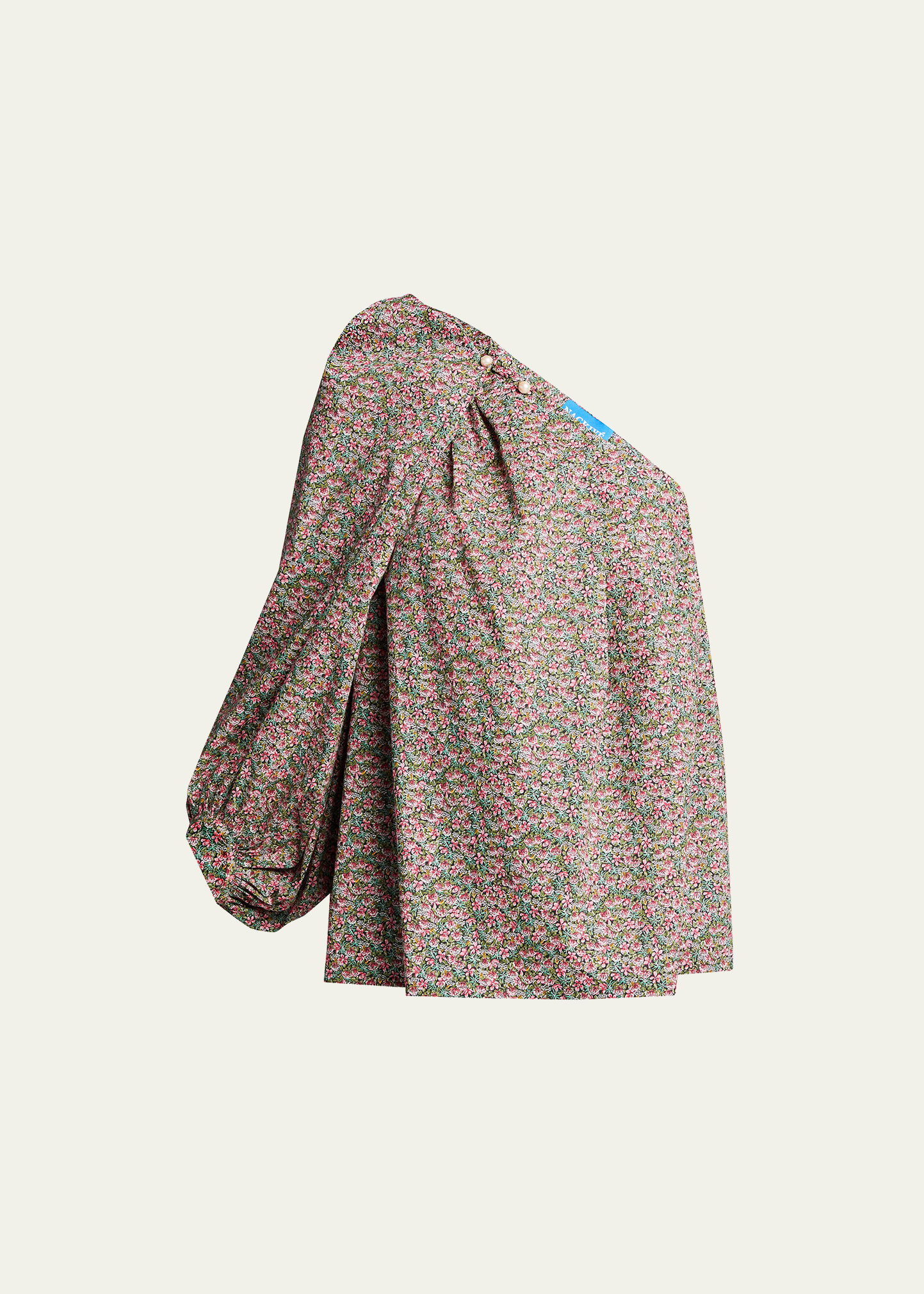 NACKIYÉ ANTIPAROS FLORAL-PRINT ONE-SHOULDER TOP
