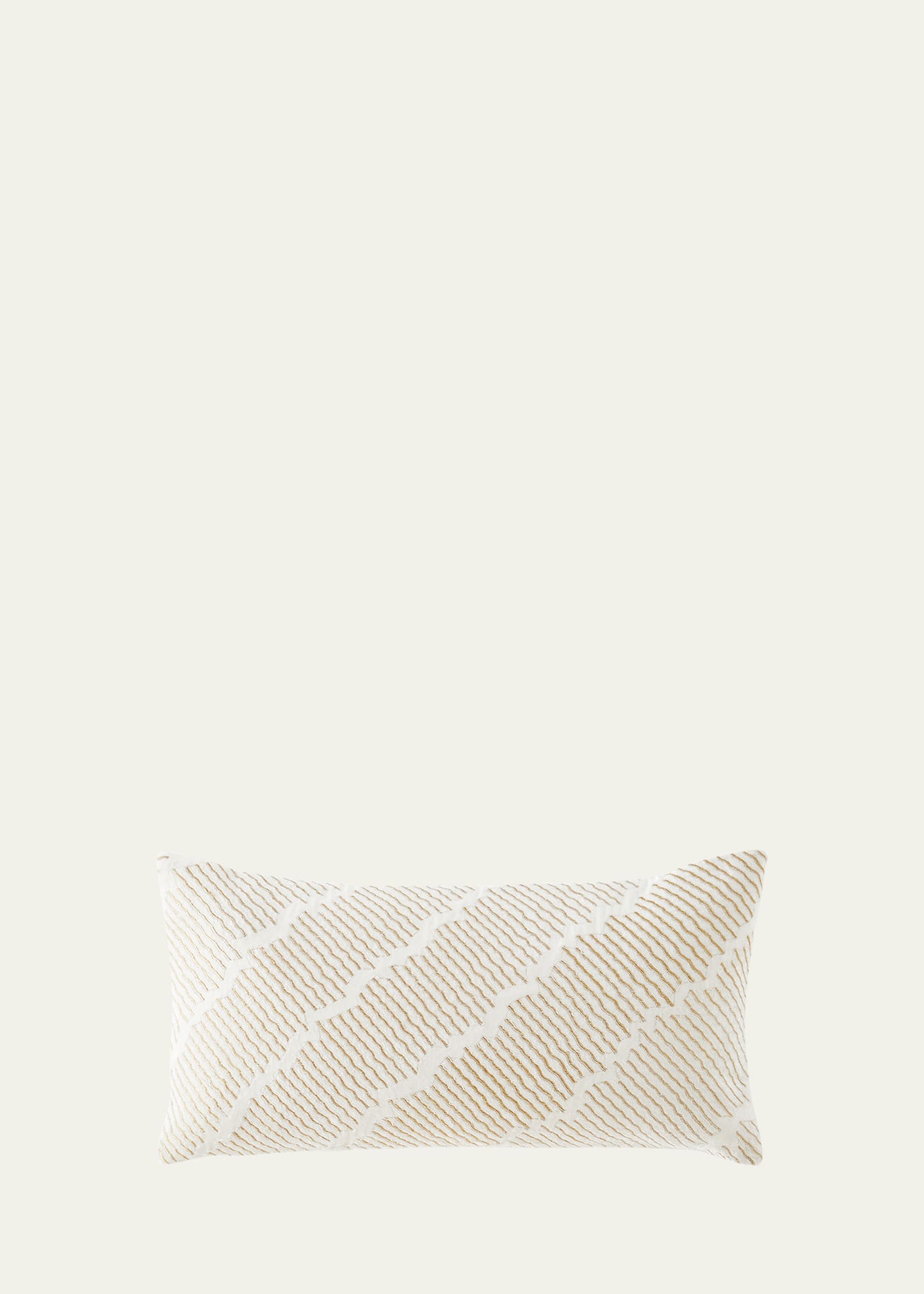 Donna Karan Home Seduction Embroidered Decorative Pillow, 11" X 22"
