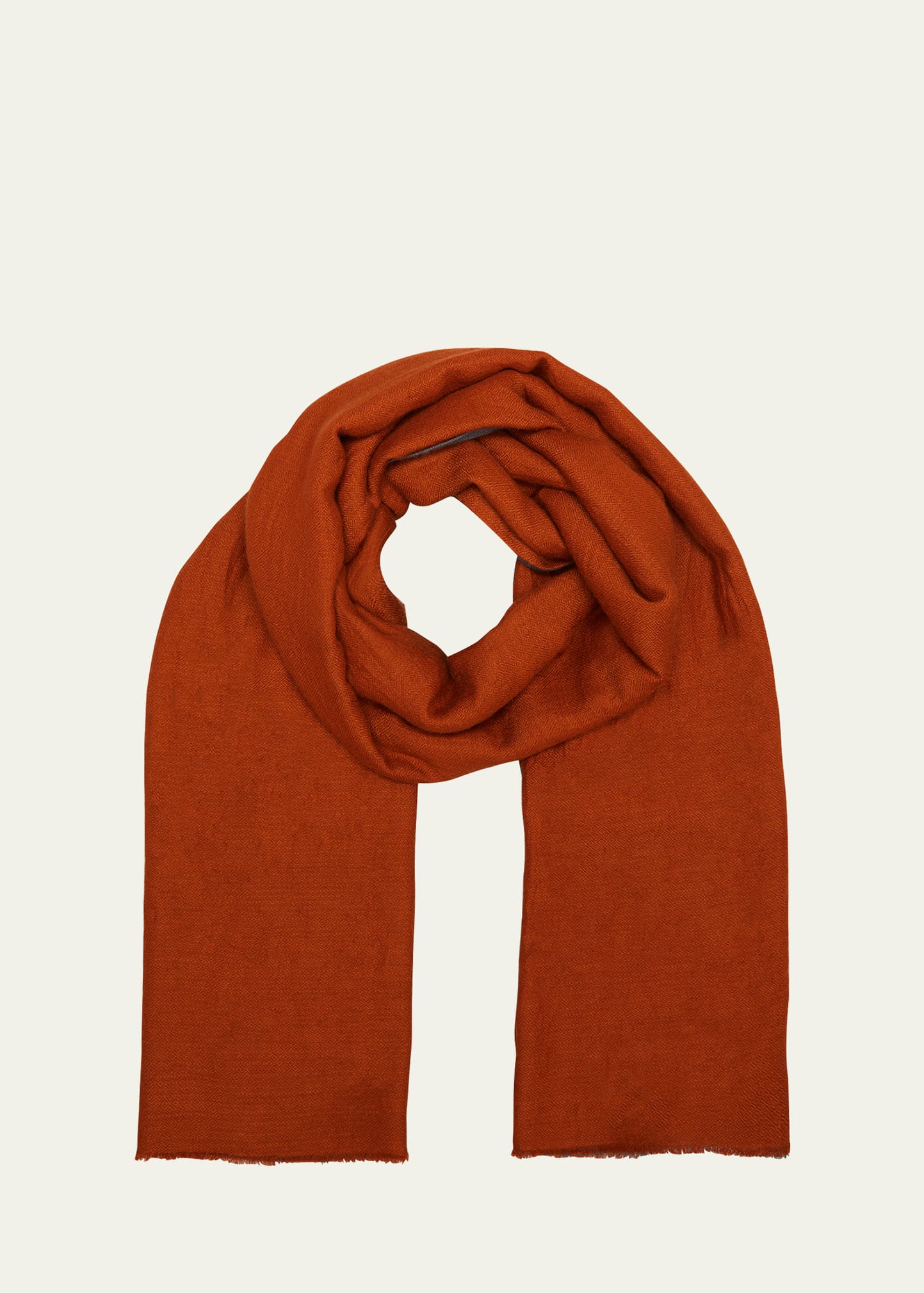 K Janavi Double Faced Cashmere/merino Scarf In Brown Charcoal