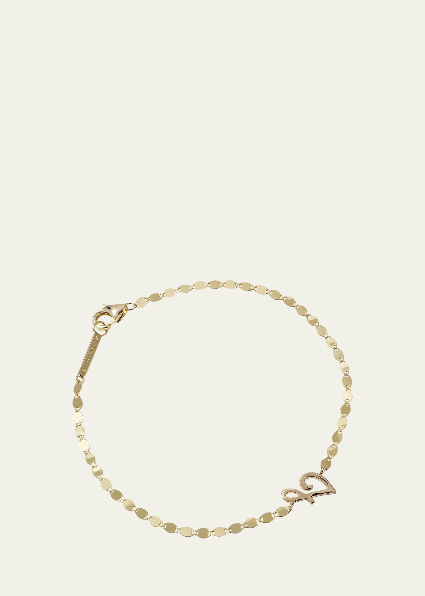 Lana Jewelry Micro Cursive Initial Bracelet In J
