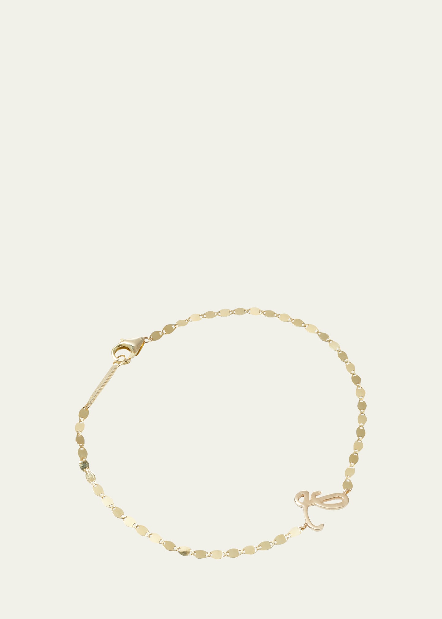 Lana Jewelry Micro Cursive Initial Bracelet In L