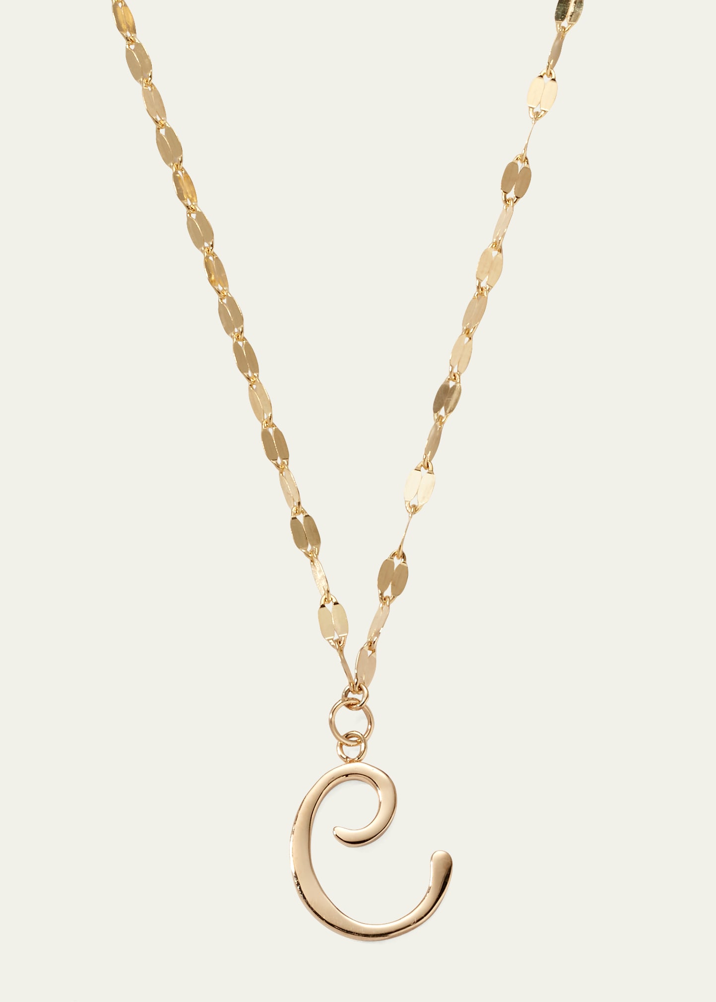 LANA JEWELRY MICRO CURSIVE INITIAL NECKLACE