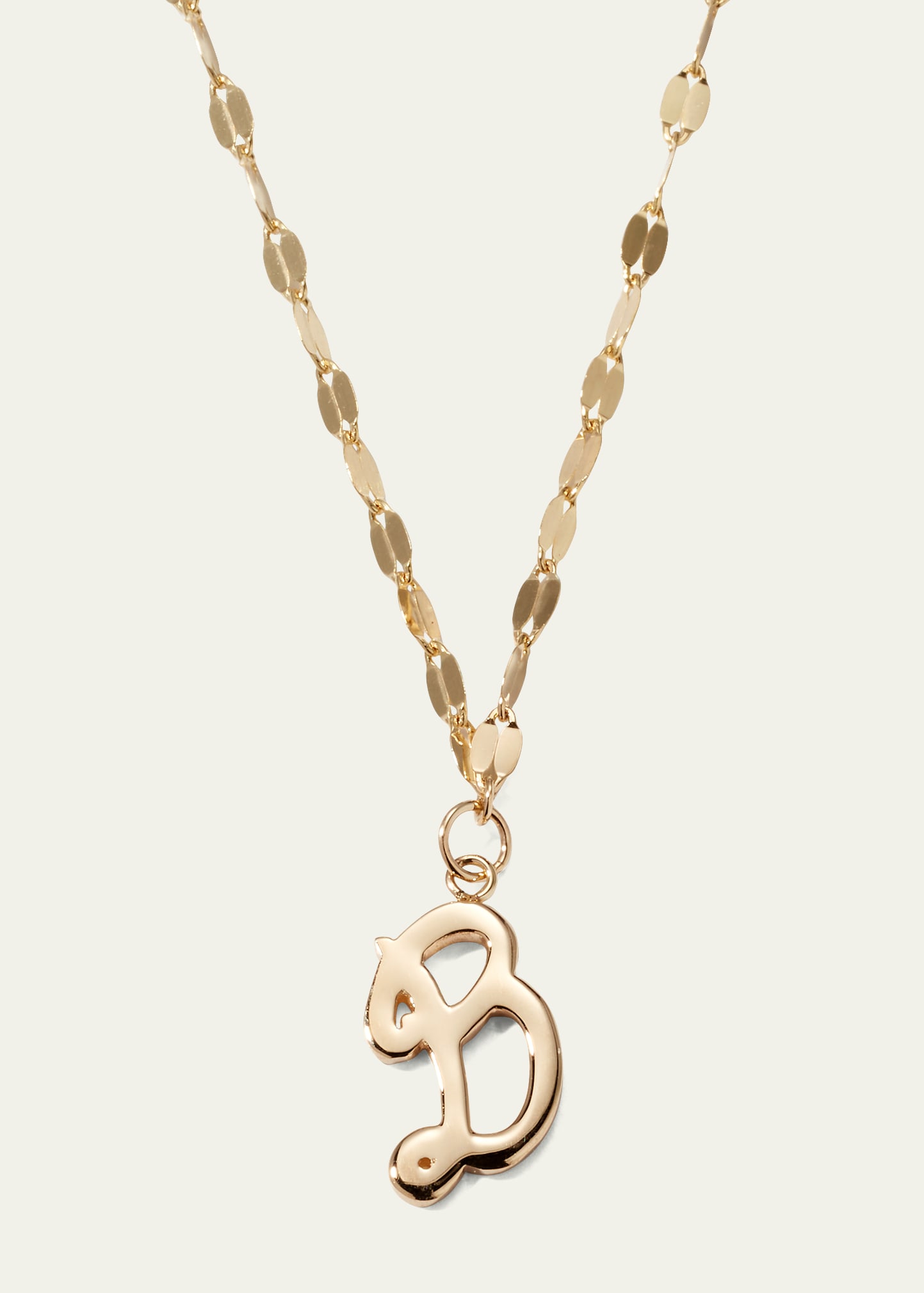 Lana Jewelry Micro Cursive Initial Necklace In B