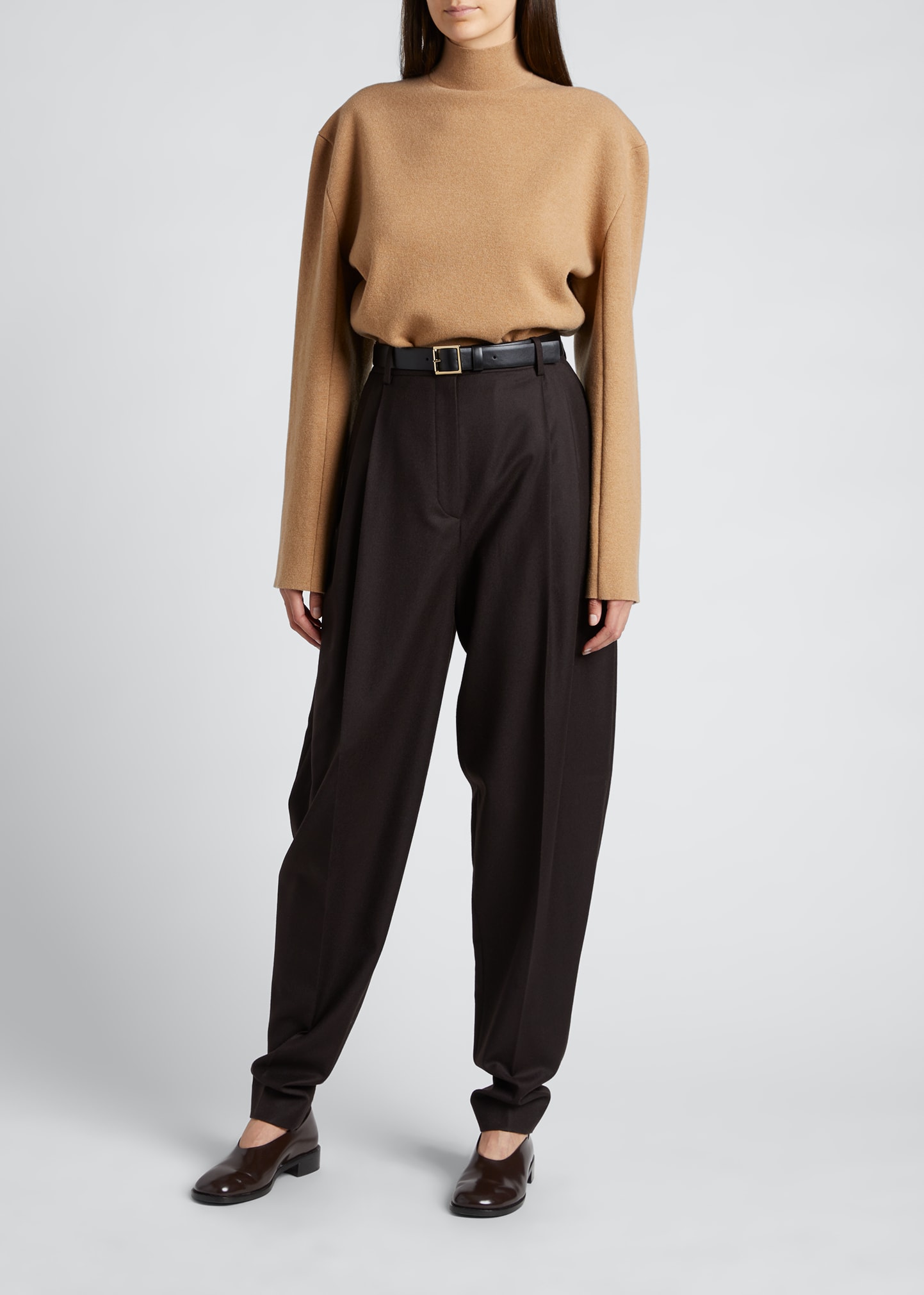 THE ROW Malu Pleated Tapered-Leg Pants | Smart Closet