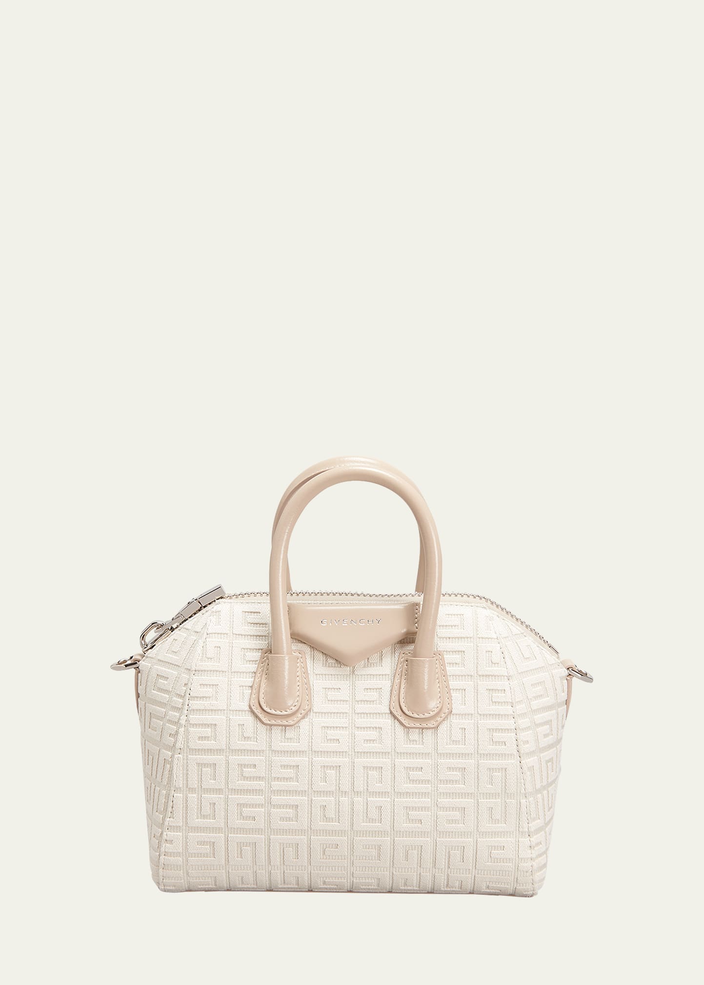 Givenchy Mini Antigona Monogram Top-handle Bag In 257 Natural Beige