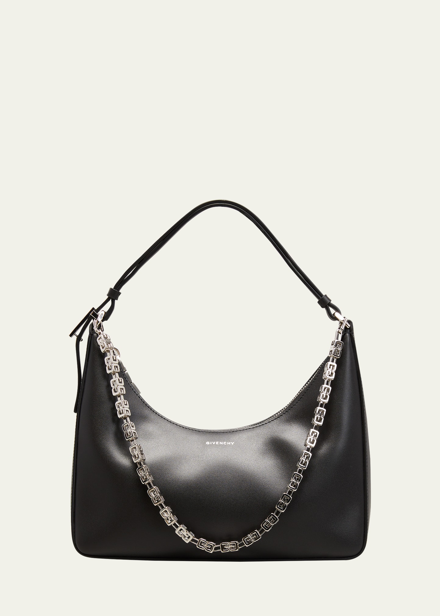 Givenchy Moon Cut-Out Calfskin Small Hobo Bag