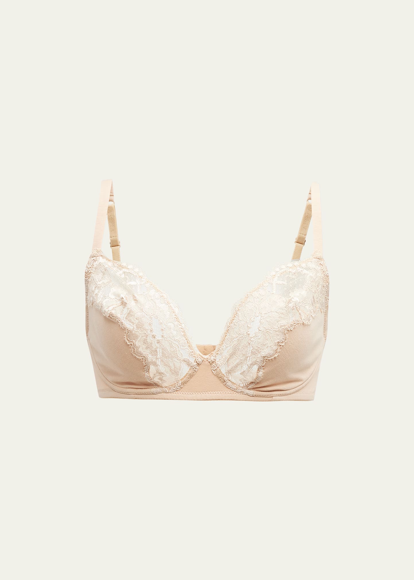 La Perla Souple Wireless Lace-trim Bra In Nude-0033