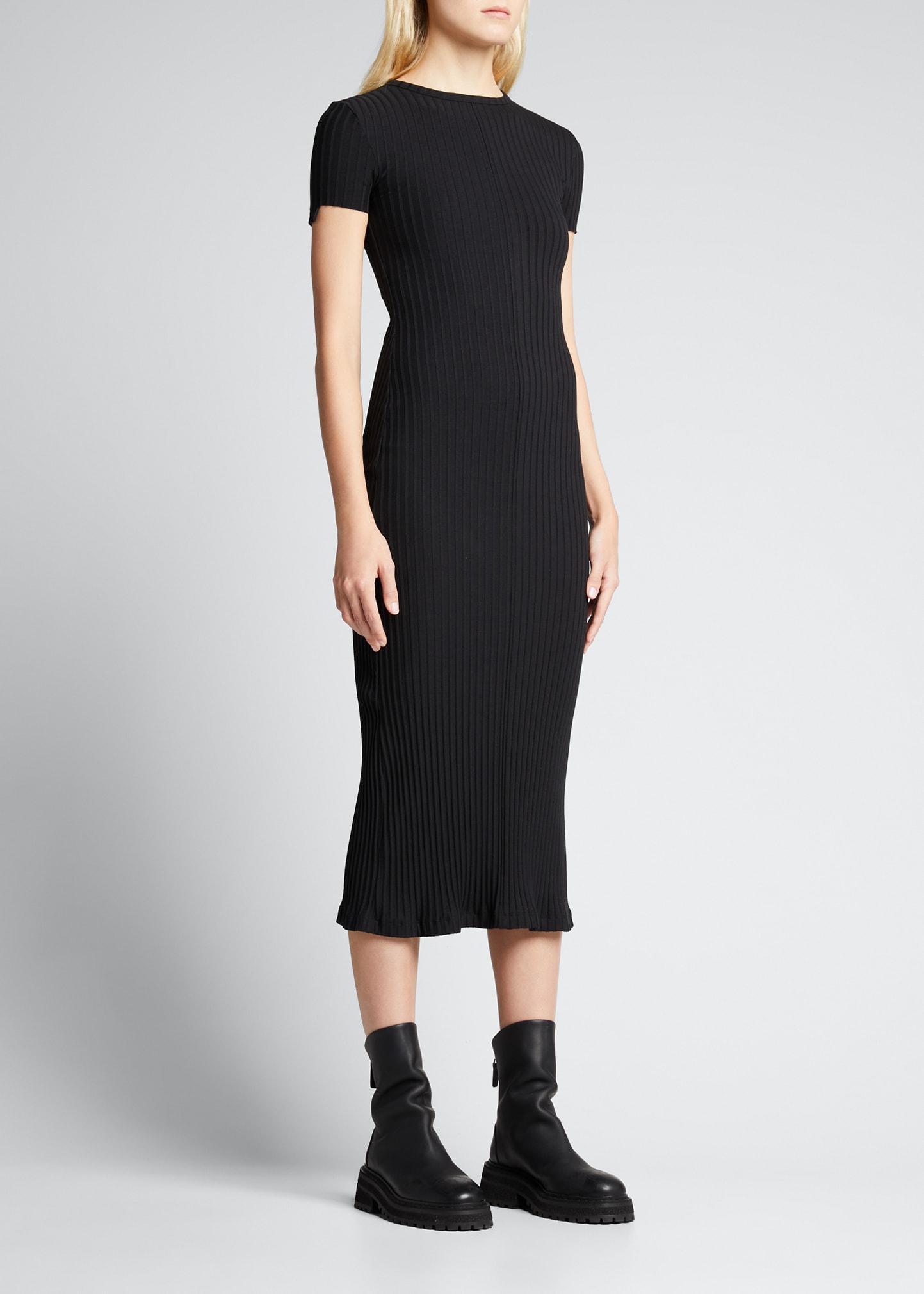 Helmut Lang Twist Short-Sleeve Dress