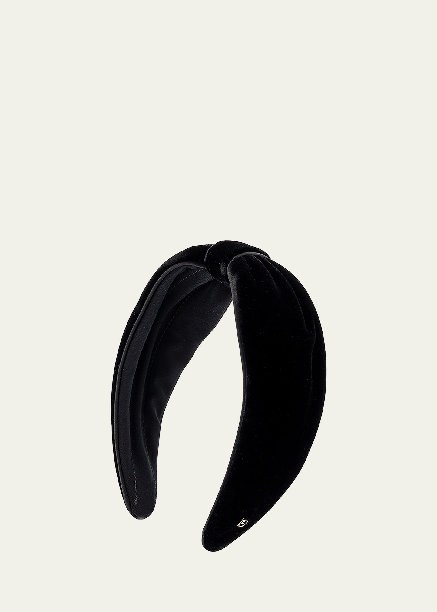 Shop Alexandre De Paris Knot Velvet Headband In Black