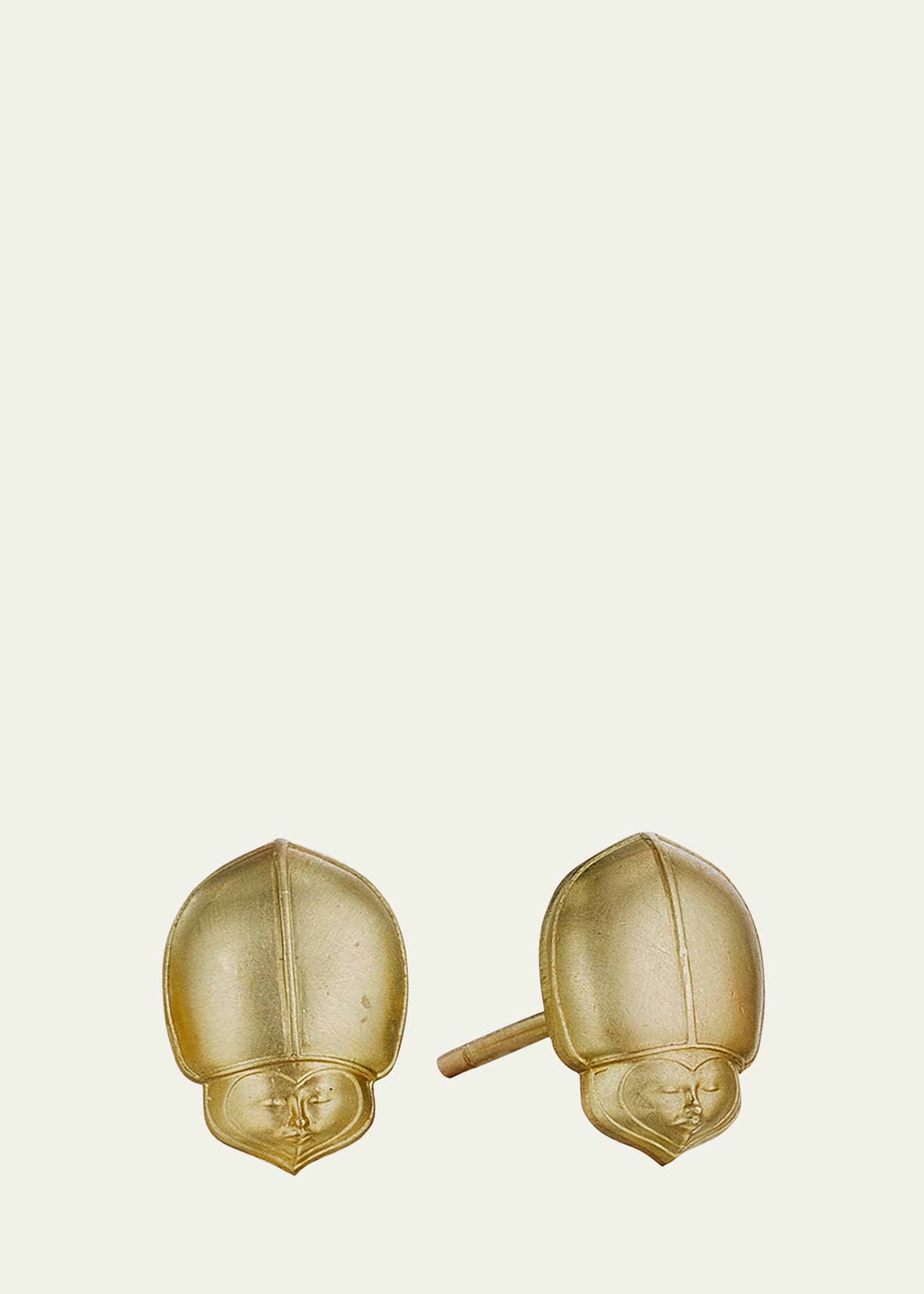 Anthony Lent Ladybug Stud Earrings in 18k Yellow Gold