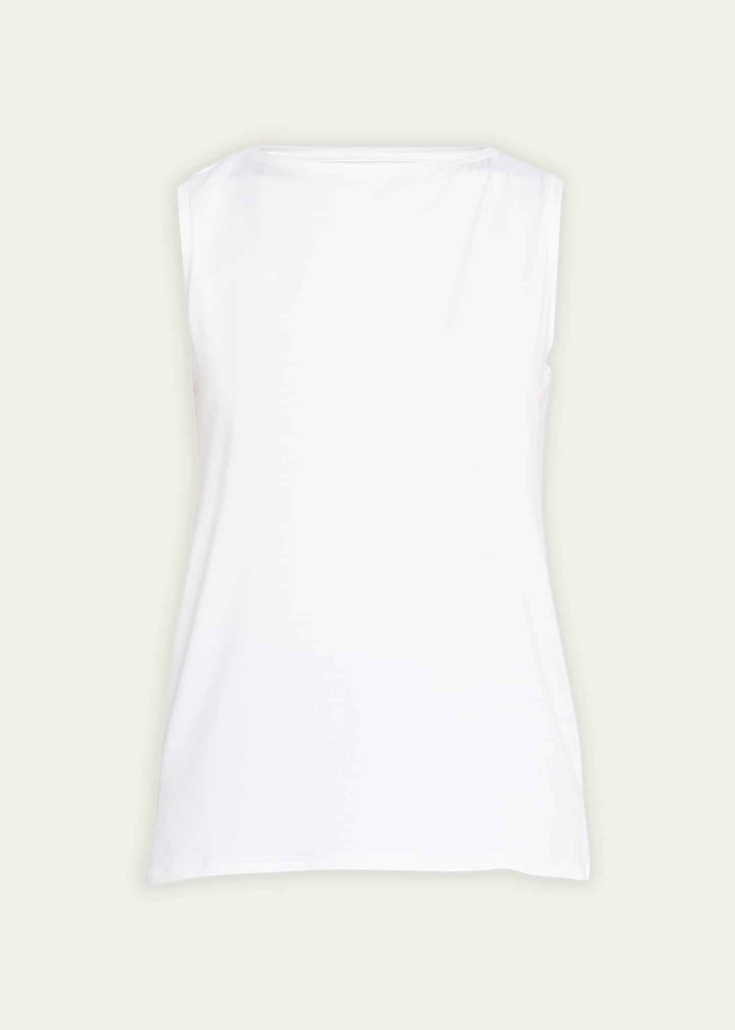 Shop Majestic Soft Touch Semi-relaxed Boat-neck Tank In Blanc