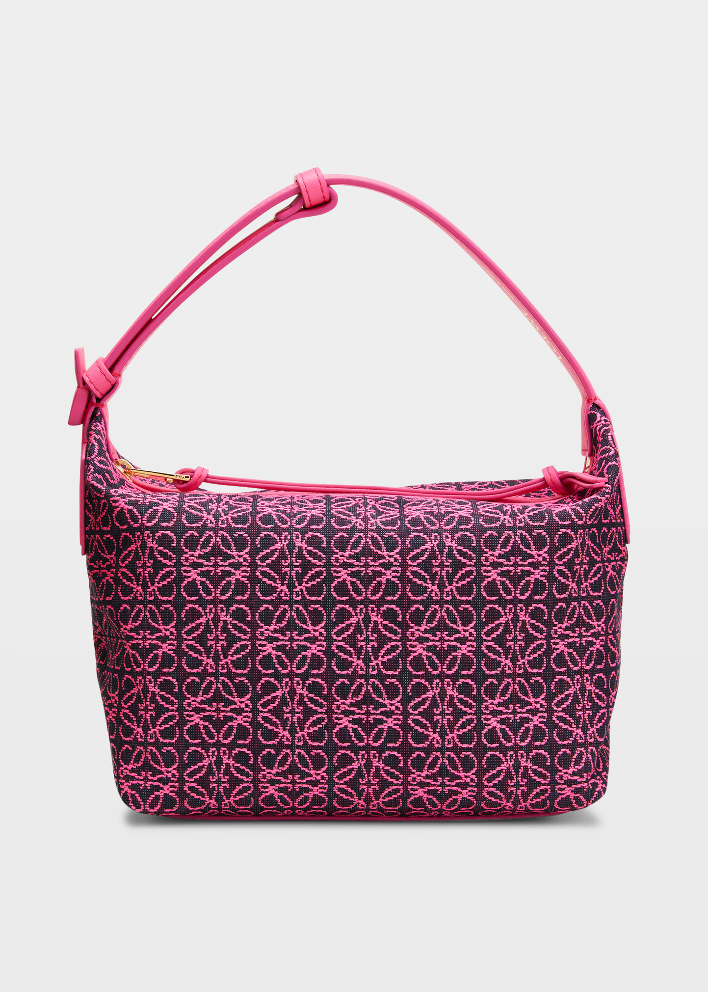 Shop Loewe Cubi Anagram Small Shoulder Bag In Pink/neon Pink