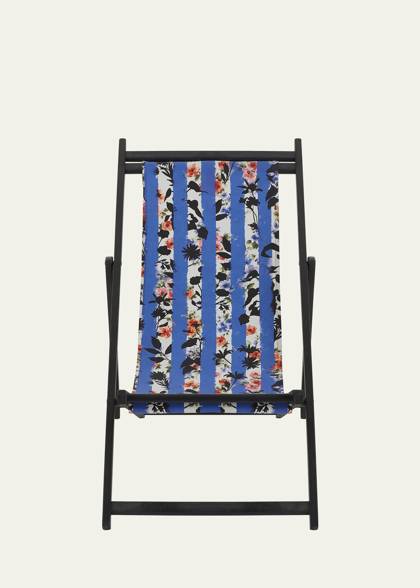 Off-white Striped Deck Chair In Blue/white