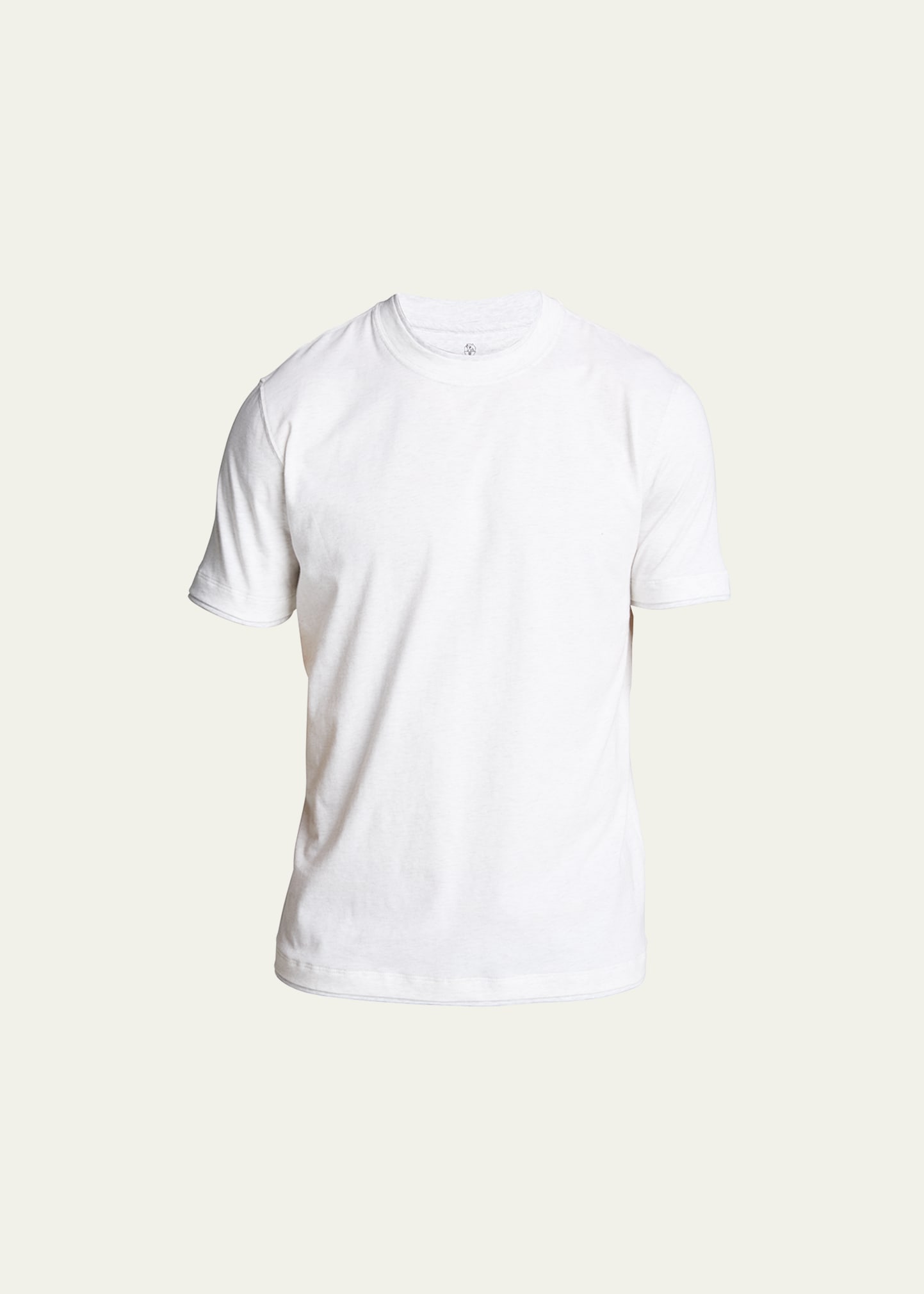 Brunello Cucinelli Men's Tipped Crew T-shirt In Marble