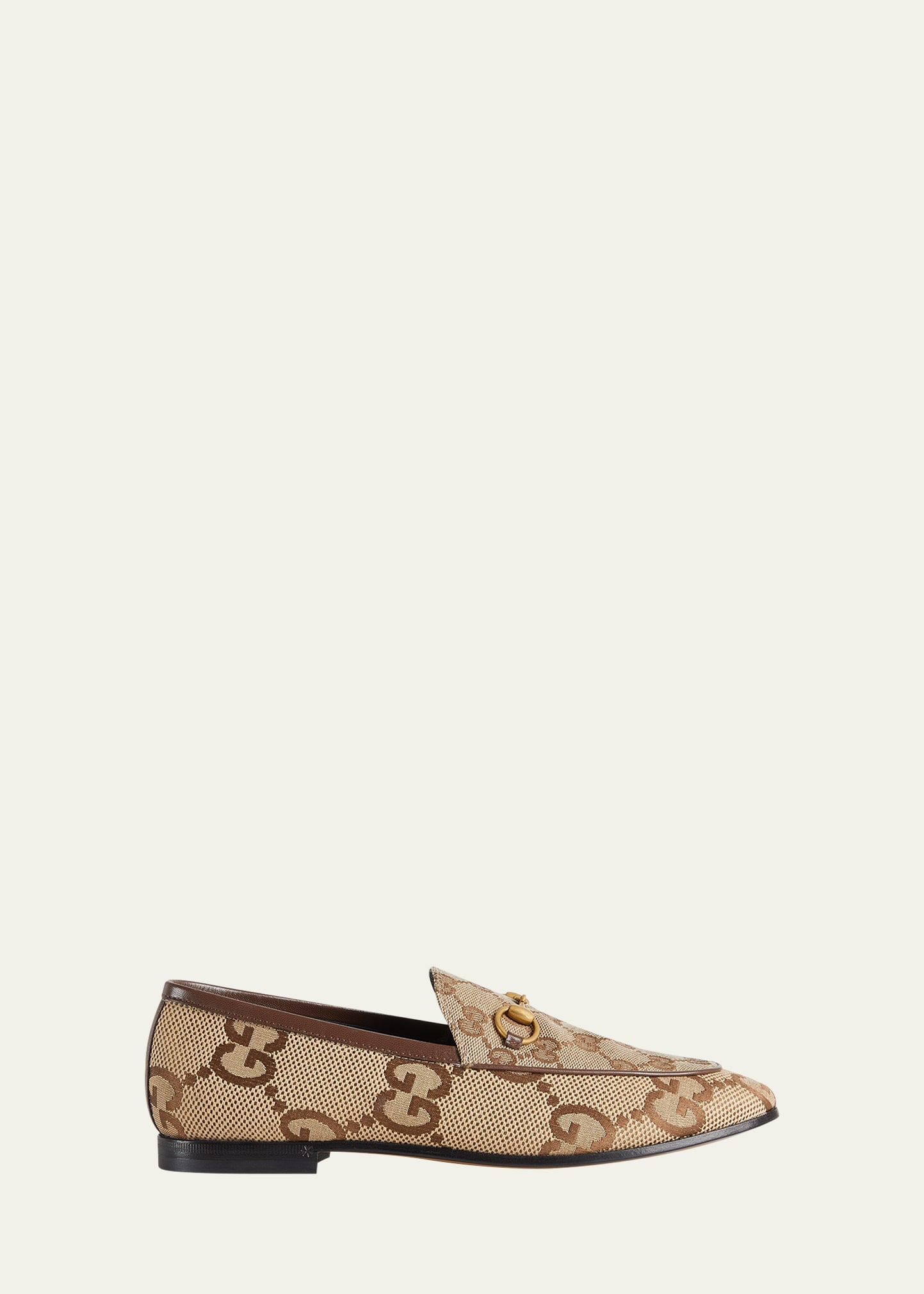 GUCCI NEW JORDAAN GG CANVAS LOAFERS