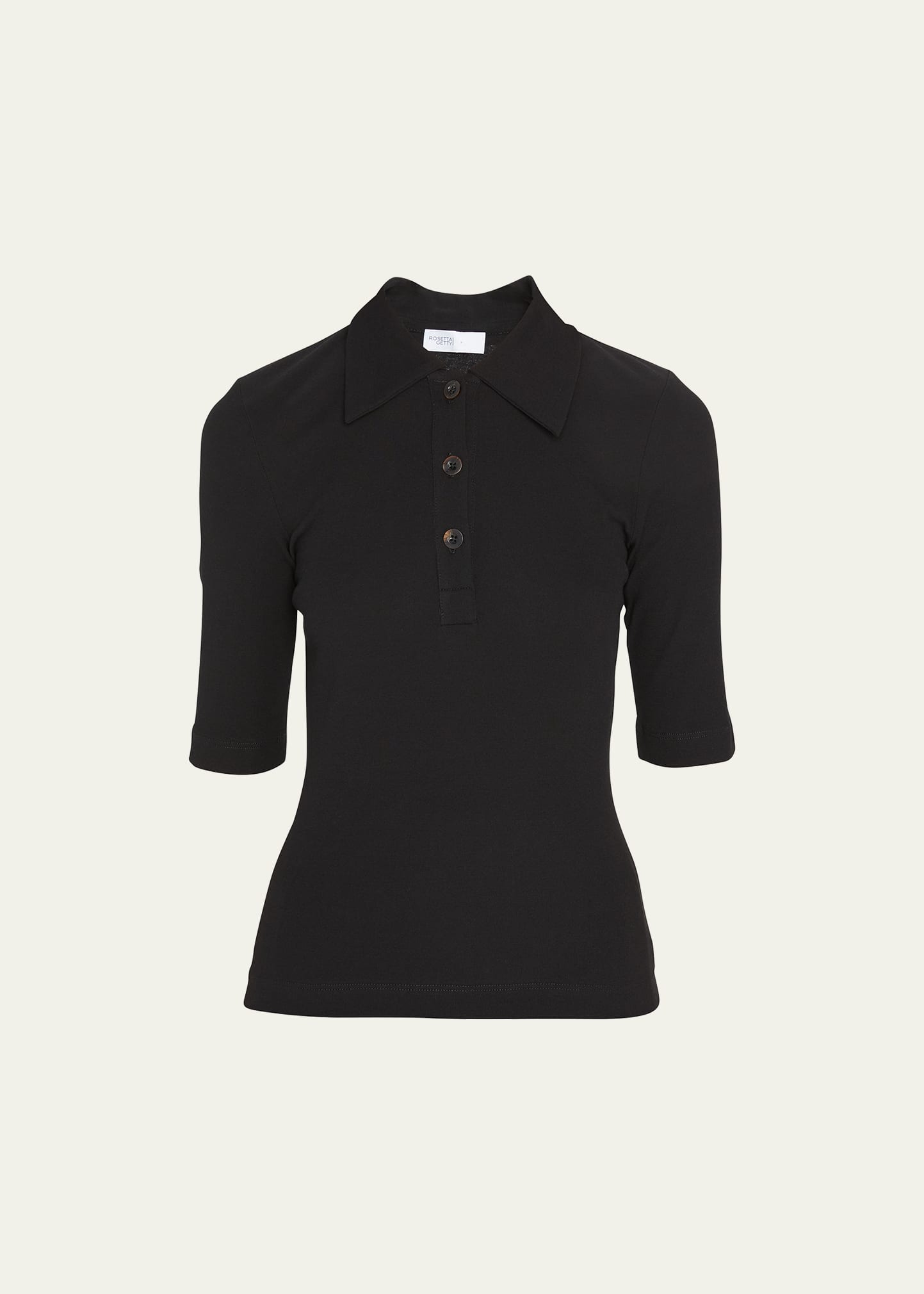 ROSETTA GETTY FITTED POLO T-SHIRT