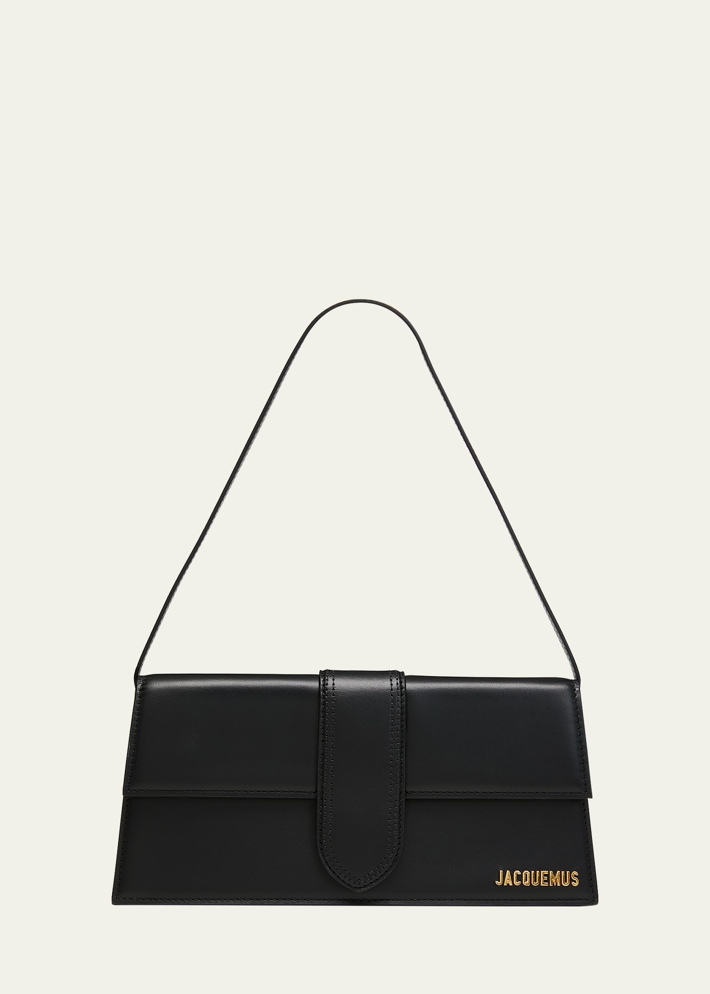 Jacquemus Black Le Bambino Long Leather Shoulder Bag | ModeSens