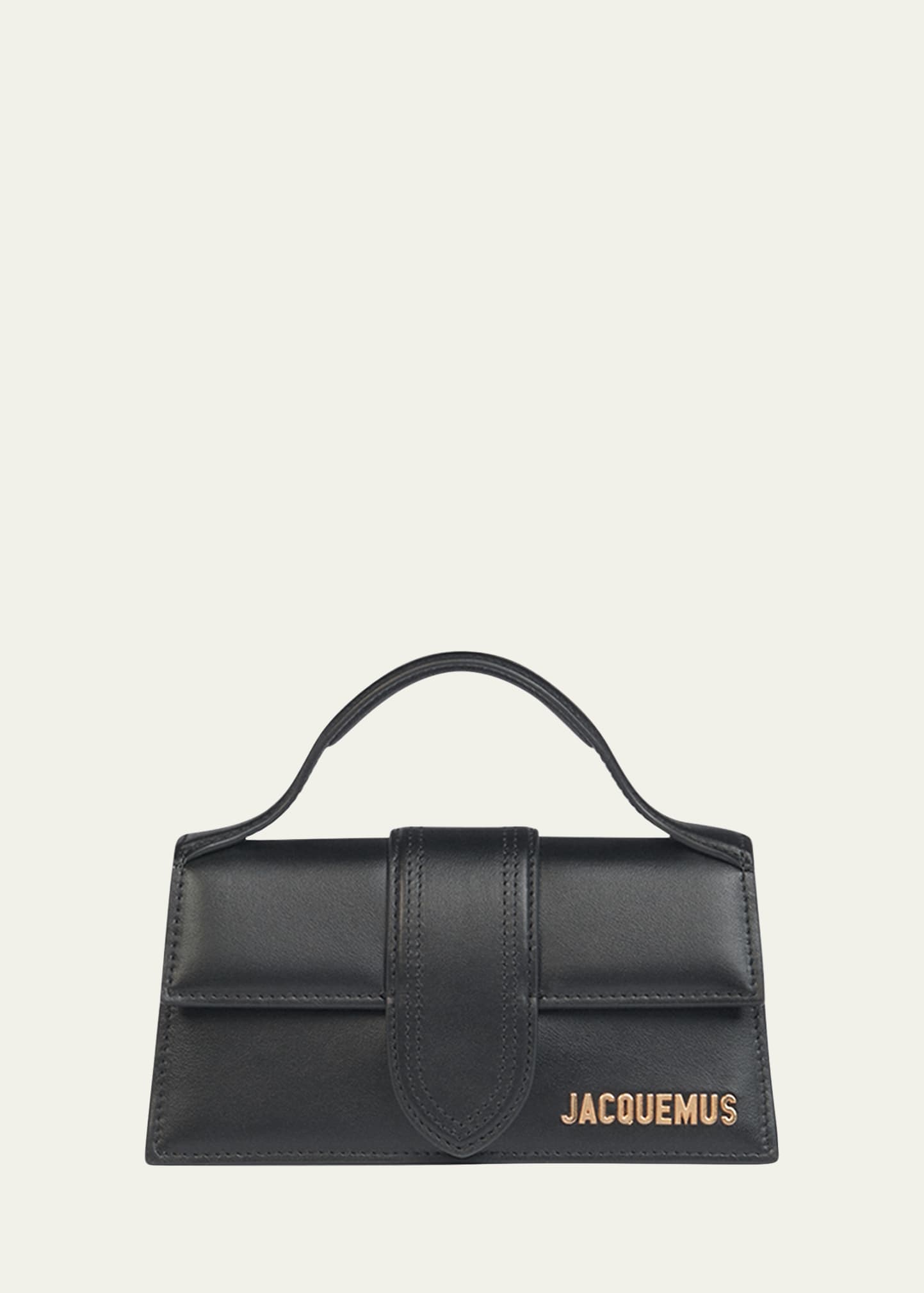Jacquemus Le Bambino Small Leather Shoulder Bag In Black
