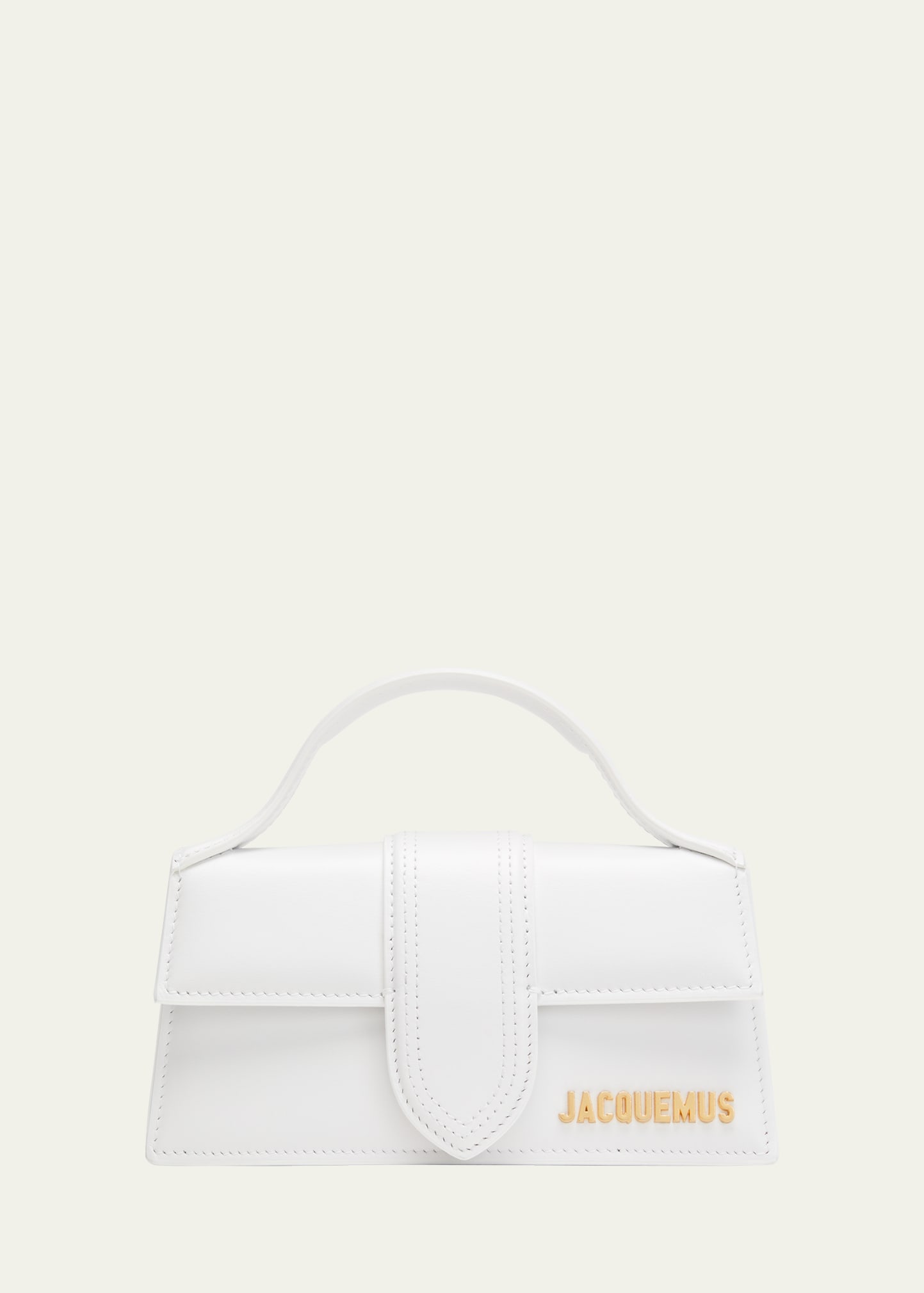 Jacquemus Le Bambino Leather Satchel Bag In White