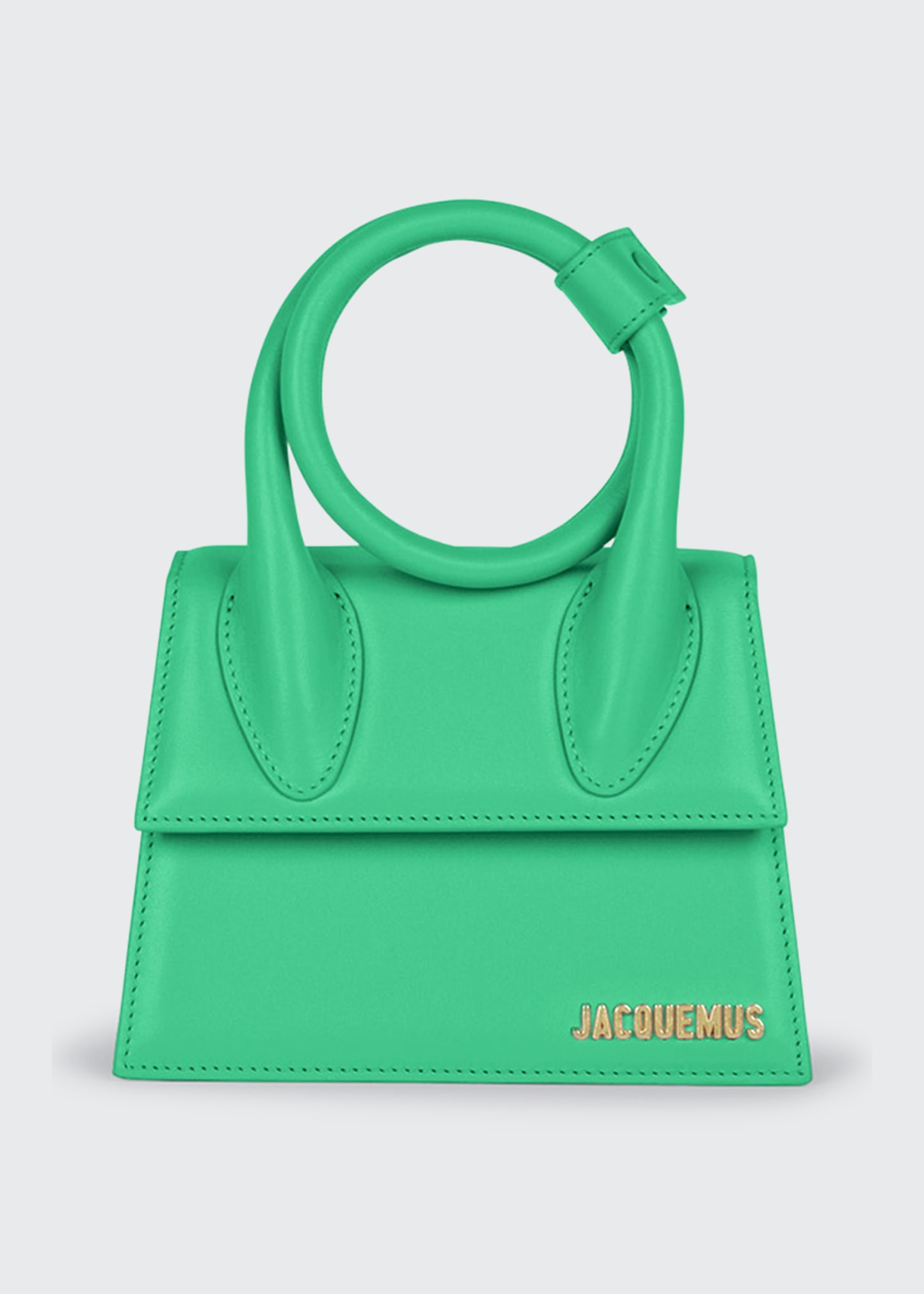 le chiquito noeud medium leather top handle bag
