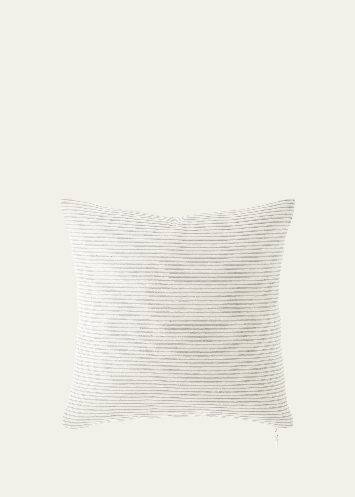 Ralph Lauren Camila Stripe Decorative Pillow, 18"sq. In White