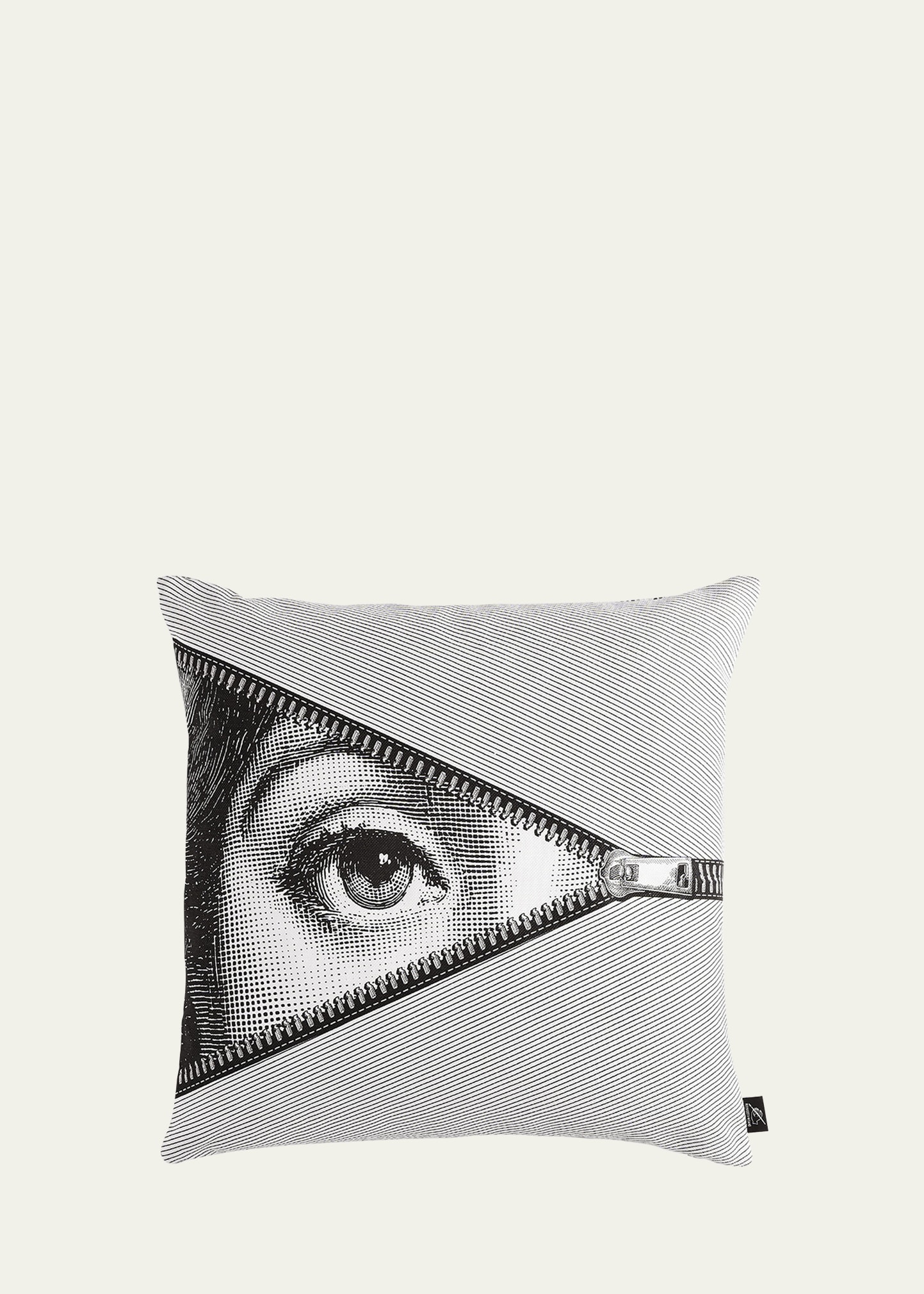 Fornasetti Tema E Variazioni N401 Pillow, 16"sq. In White/black