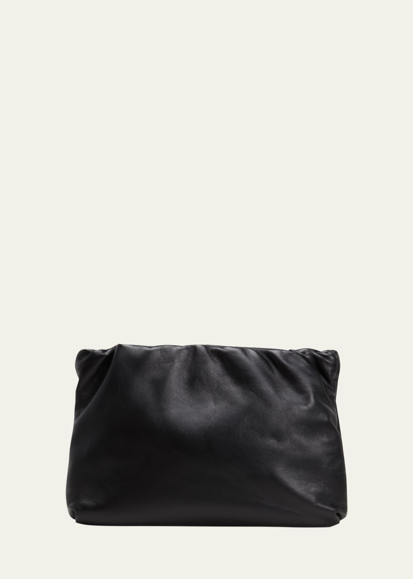 The Row Bourse Clutch Bag In Calf Leather In Black Pld