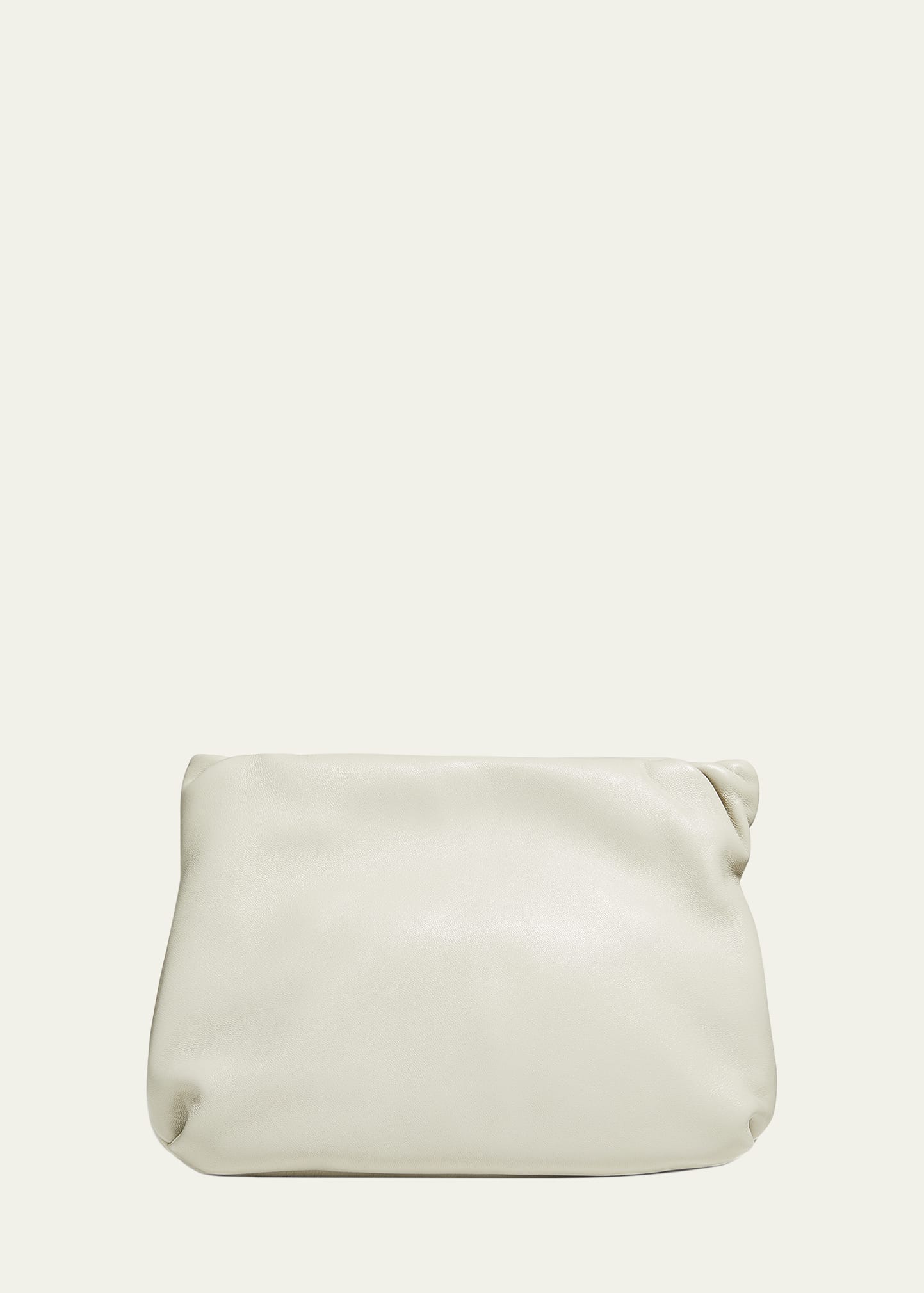 The Row Bourse Clutch Bag In Calf Leather In Mtshg Mist Shg
