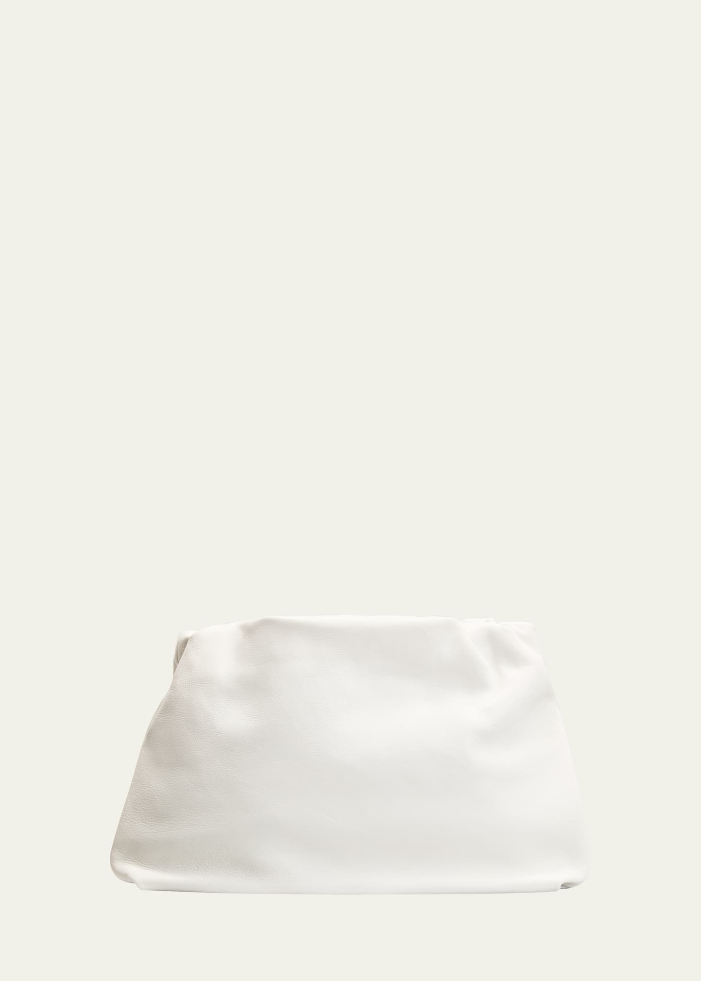 The Row Bourse Clutch Bag In Calf Leather In Ivpd Ivory Pld