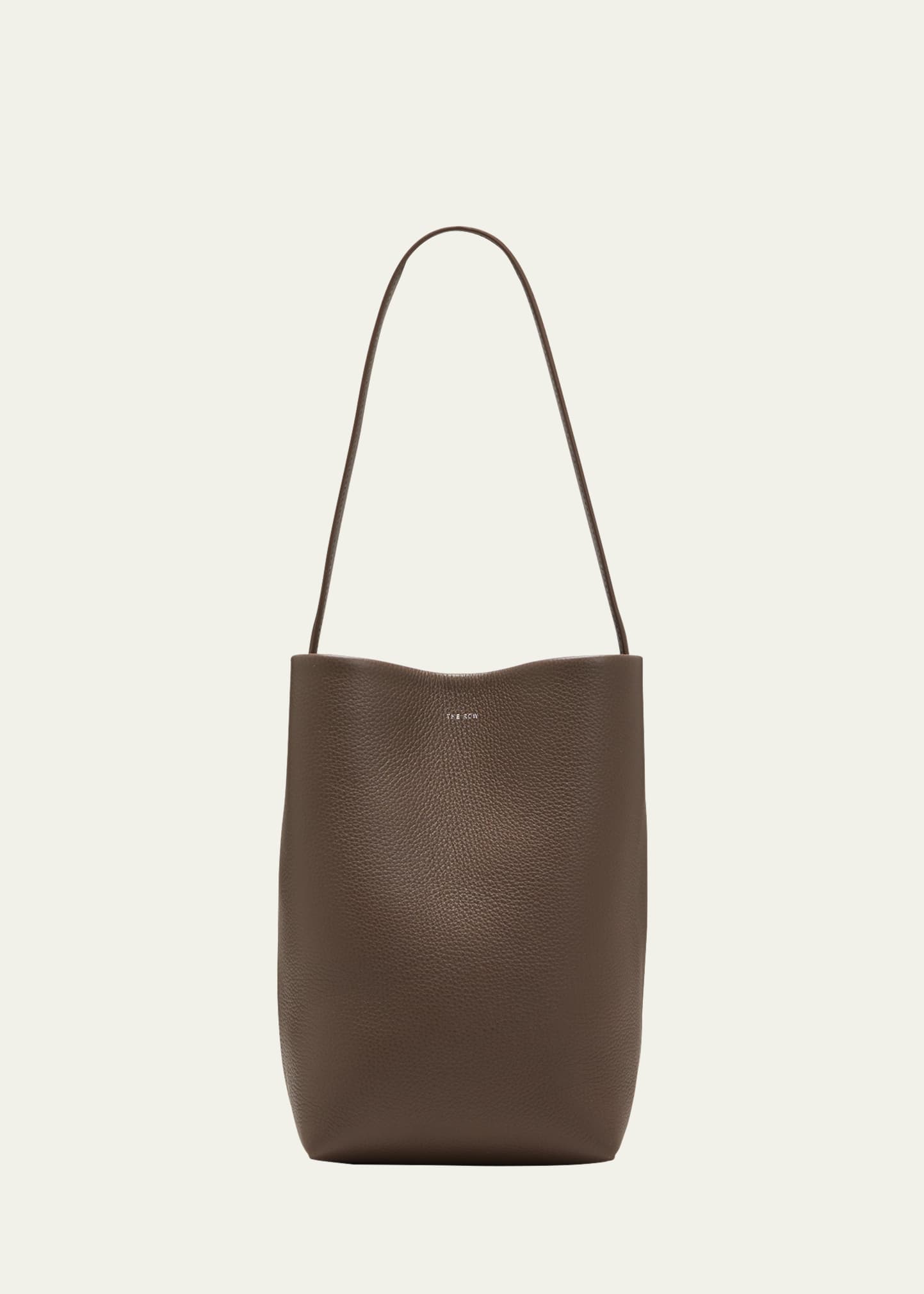 The Row Park Medium North-south Tote Bag In Dark Brown