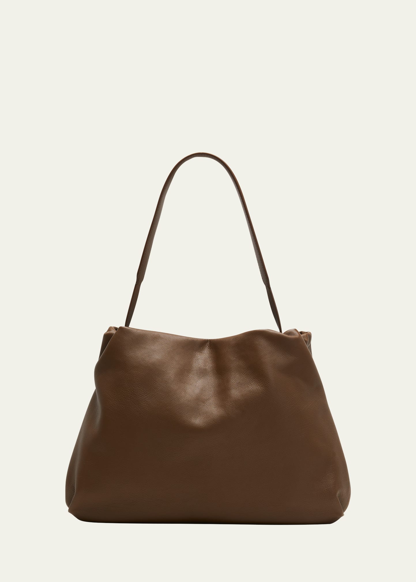The Row Bourse Leather Shoulder Bag In Pickle Shg