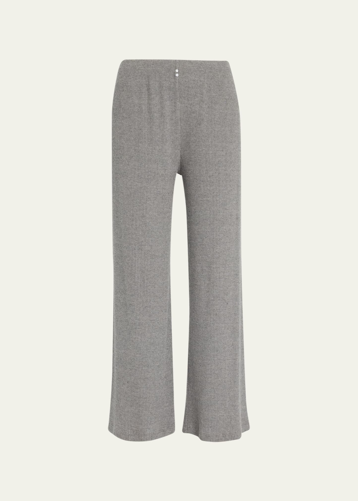 Soleil High-Rise Cropped Ribbed Pants
