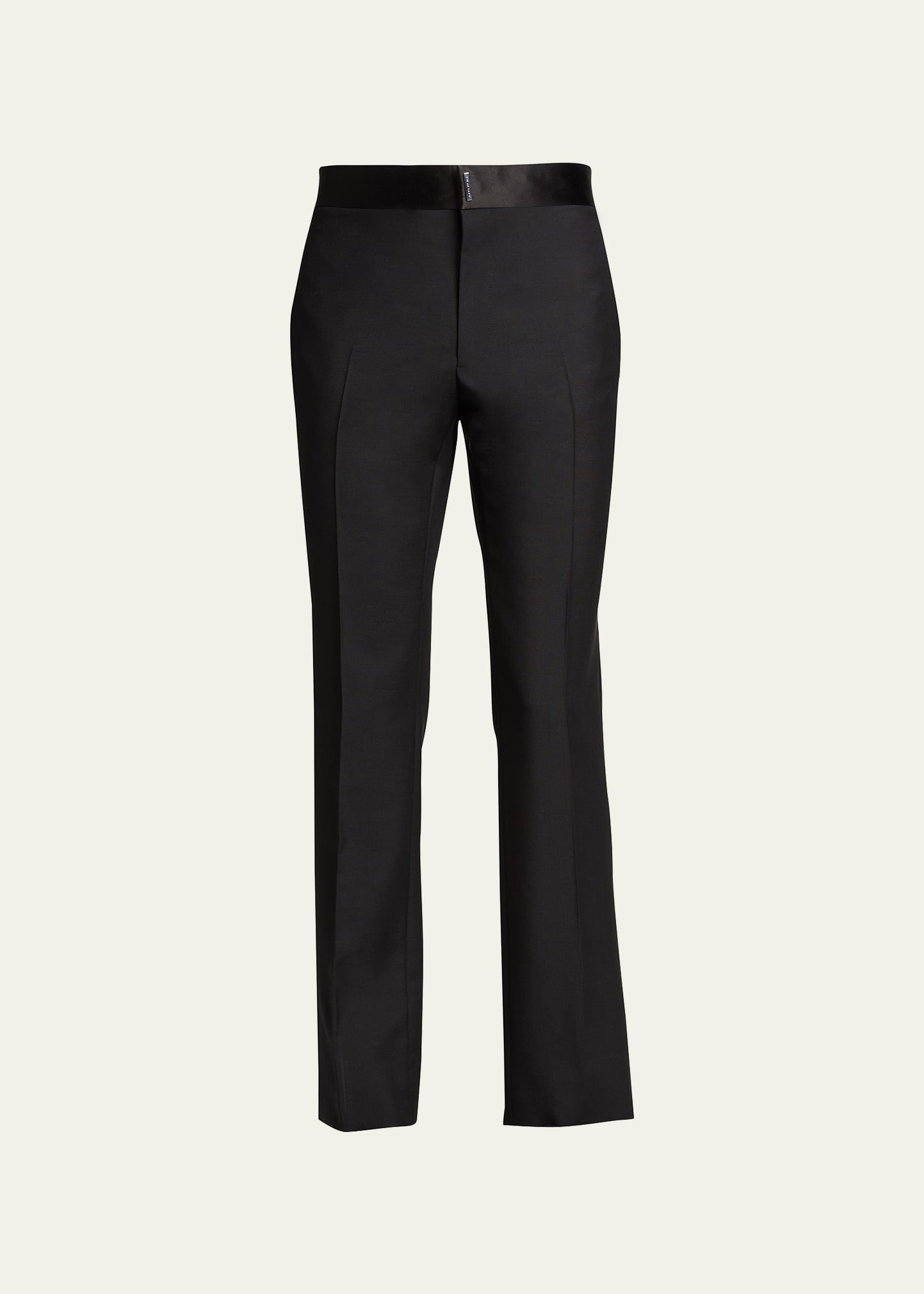 Givenchy Men's Classic-fit Tuxedo Trousers In Black