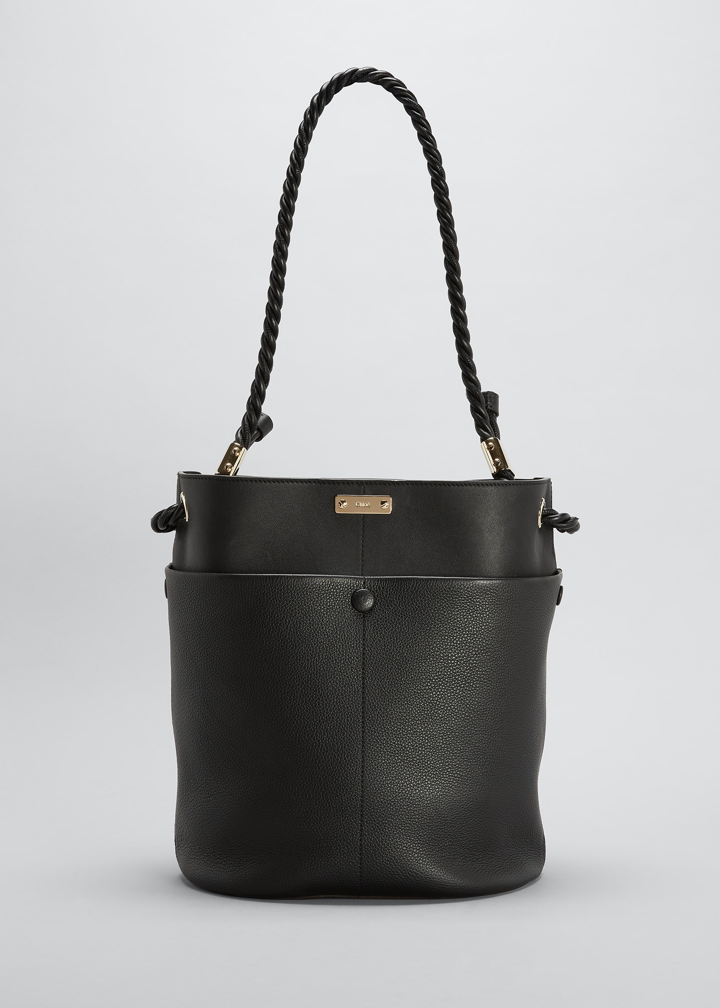 Key Calf Leather Bucket Bag