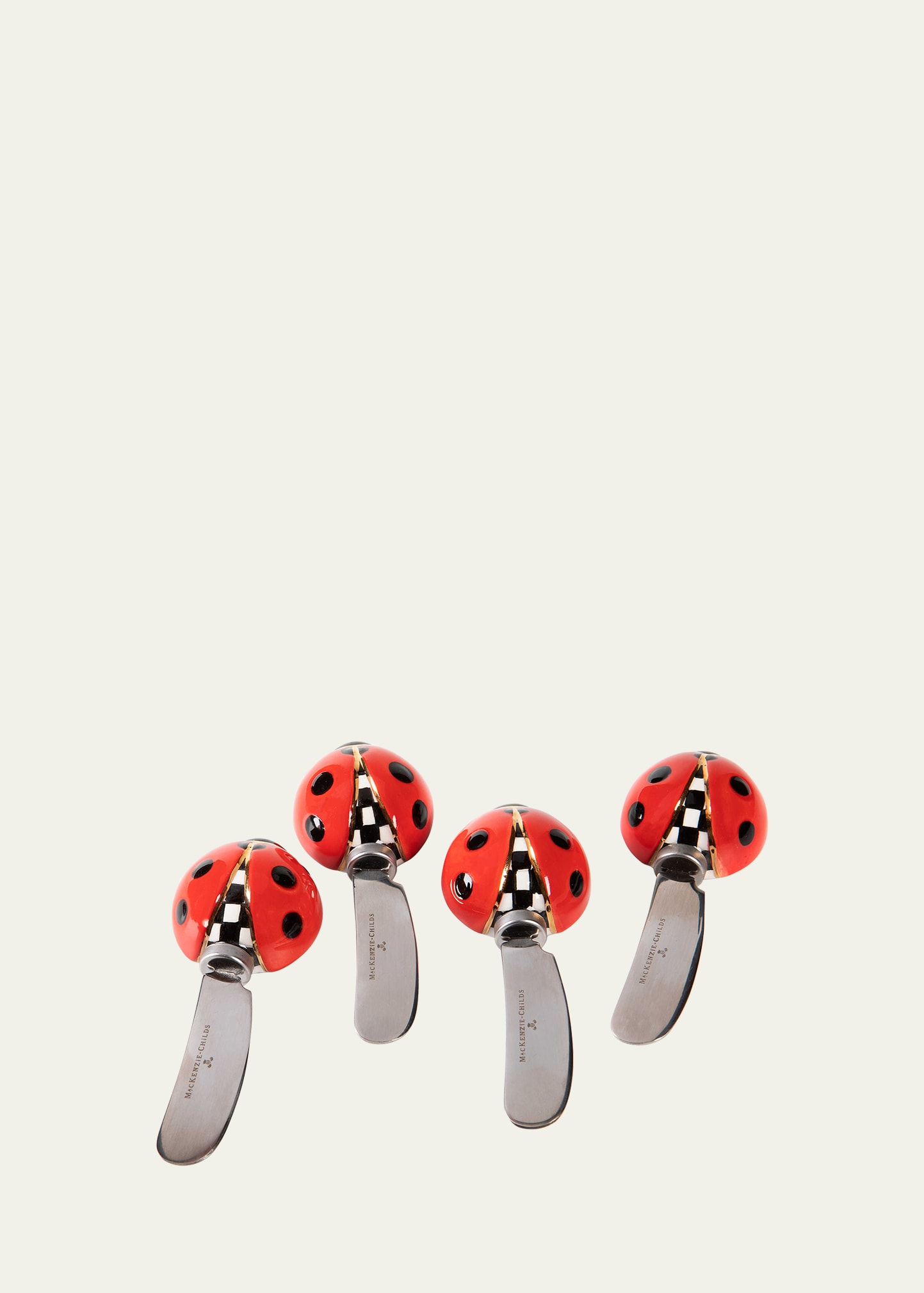 MacKenzie-Childs Ladybug Canape Knives, Set Of 4