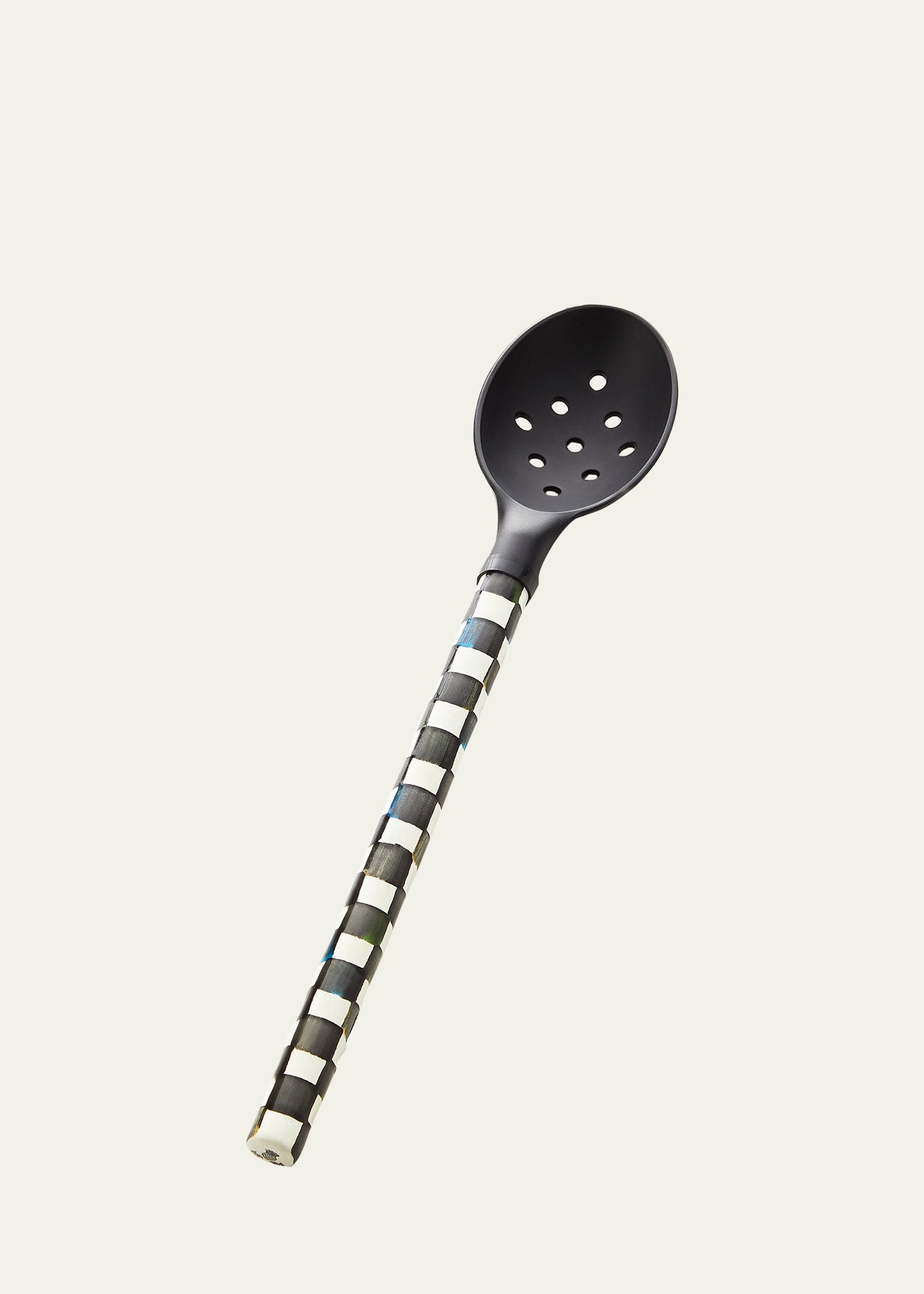 Mackenzie-childs Courtly Check Slotted Spoon, Black