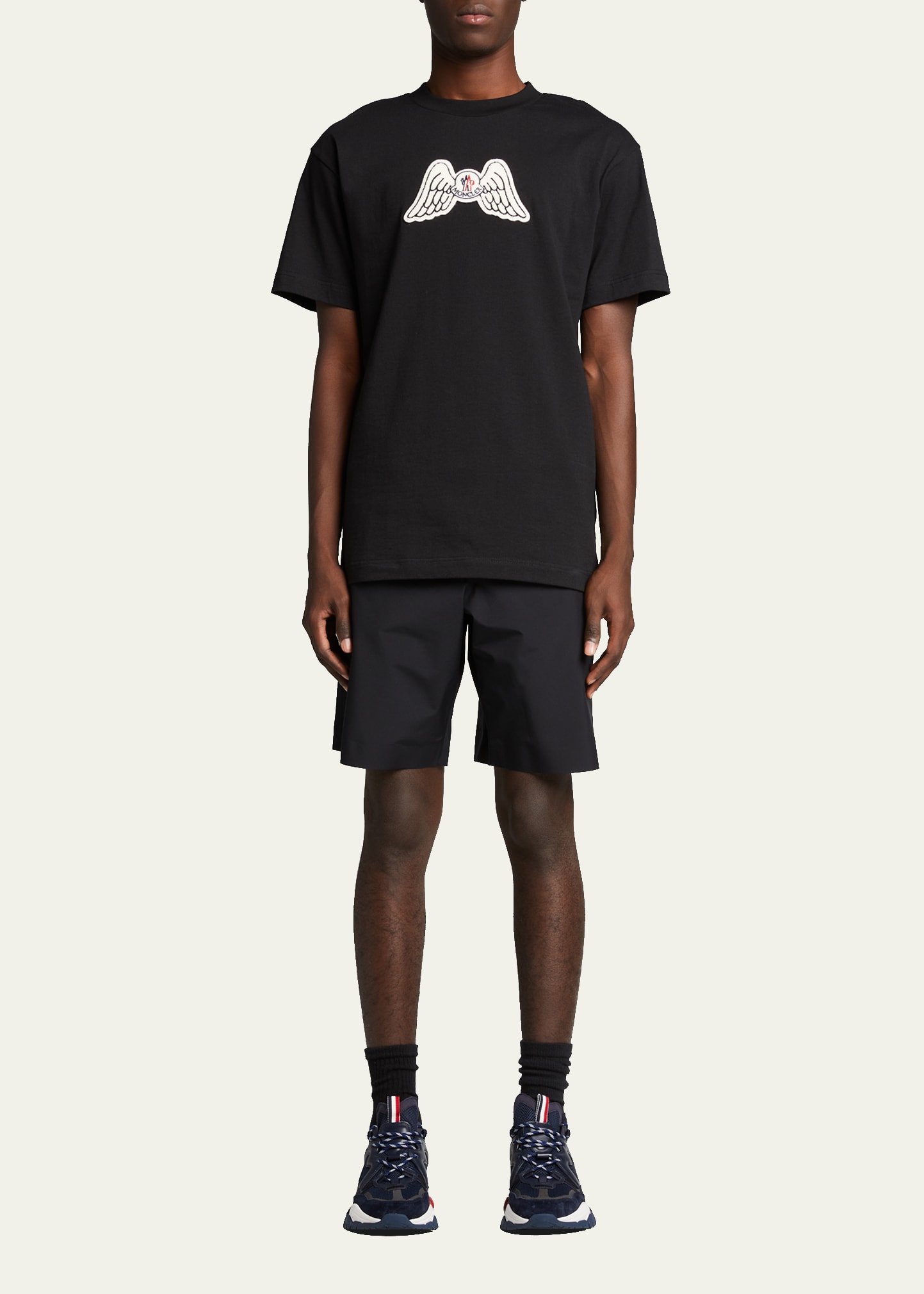 Moncler Genius Men's Palm Angels Cutoff-Logo T-Shirt