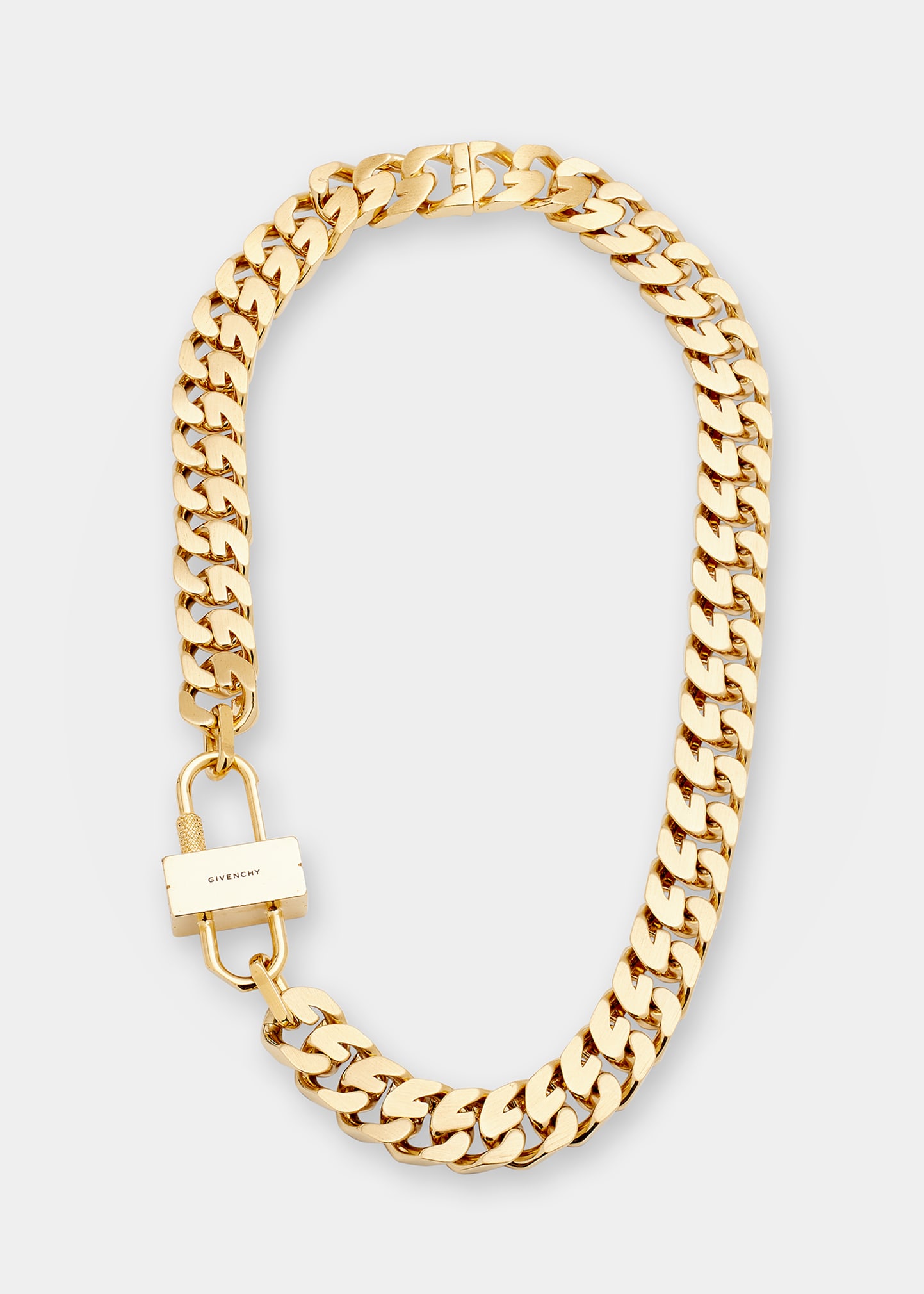 G-Chain Lock Small Necklace, Gold