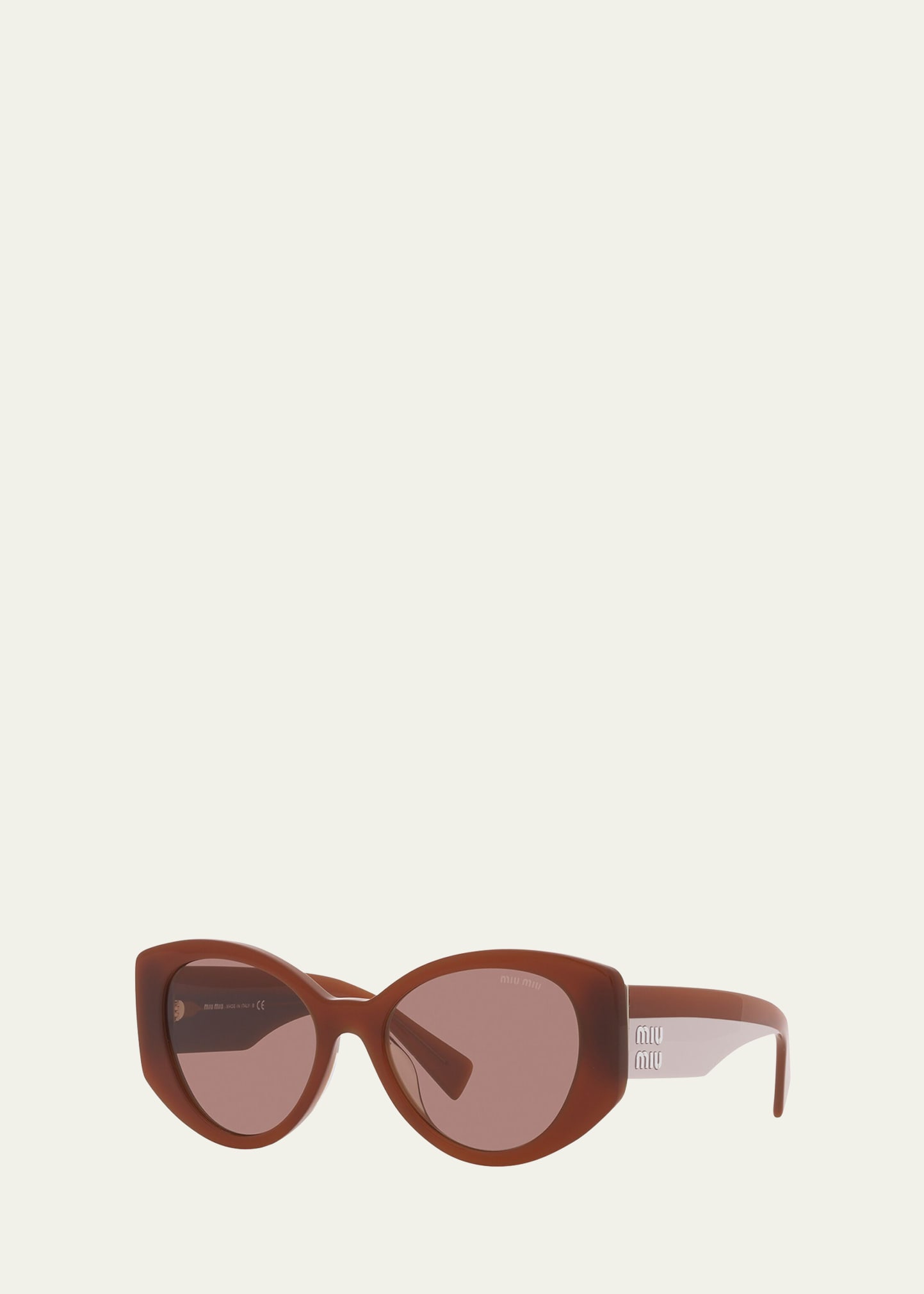 Two-Tone Logo Acetate Cat-Eye Sunglasses