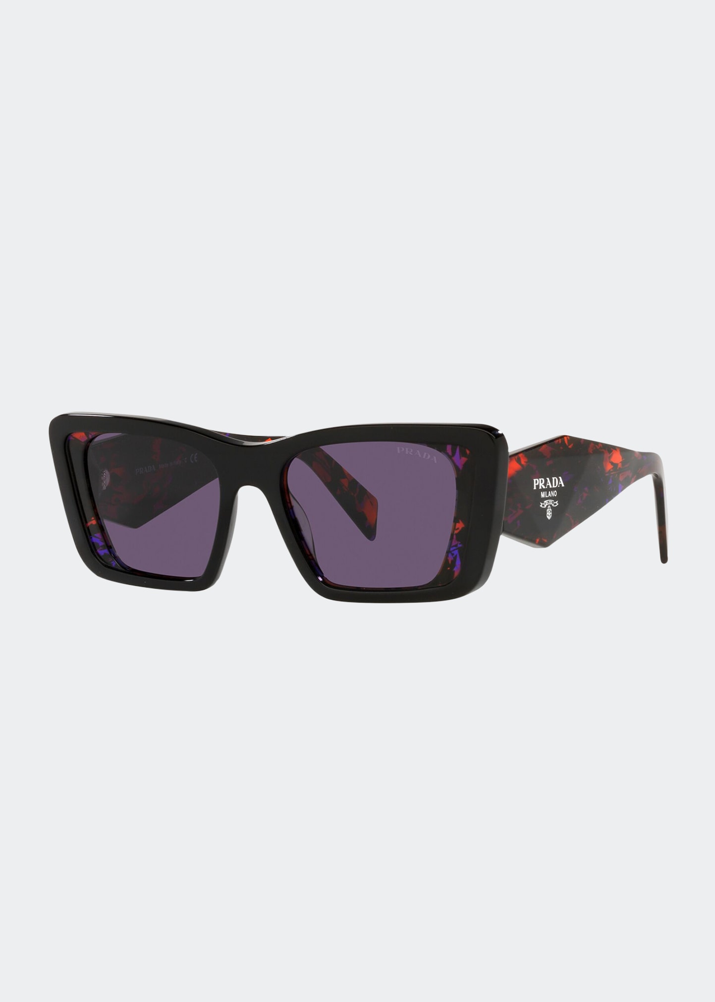 PRADA GEOMETRIC ACETATE BUTTERFLY SUNGLASSES