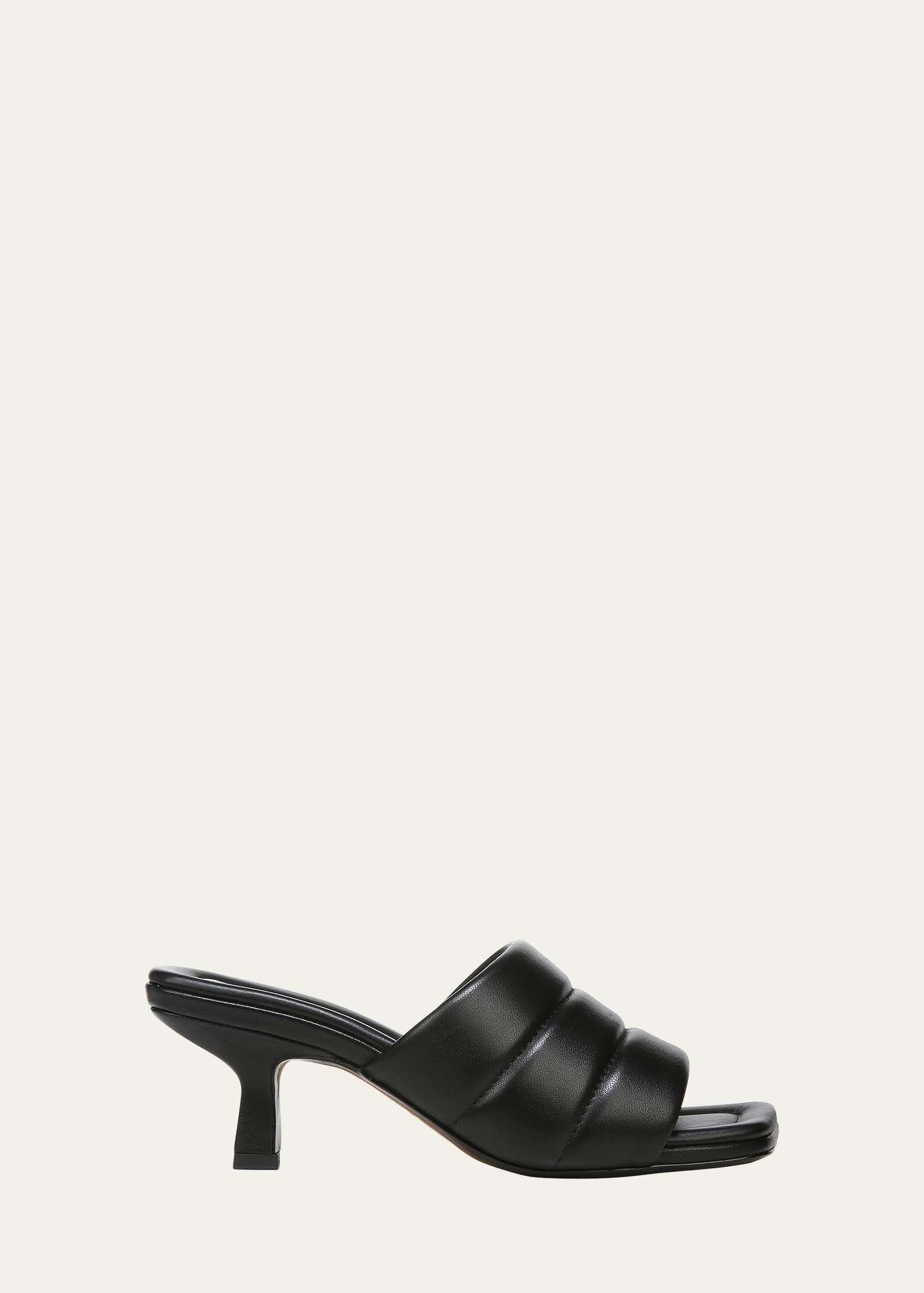 Vince Ceil Leather Slide Heel Sandals In Pinot