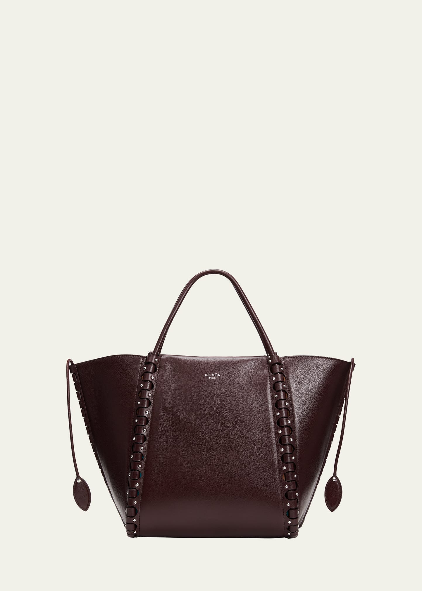 Le Hinge Small Studded Leather Tote Bag